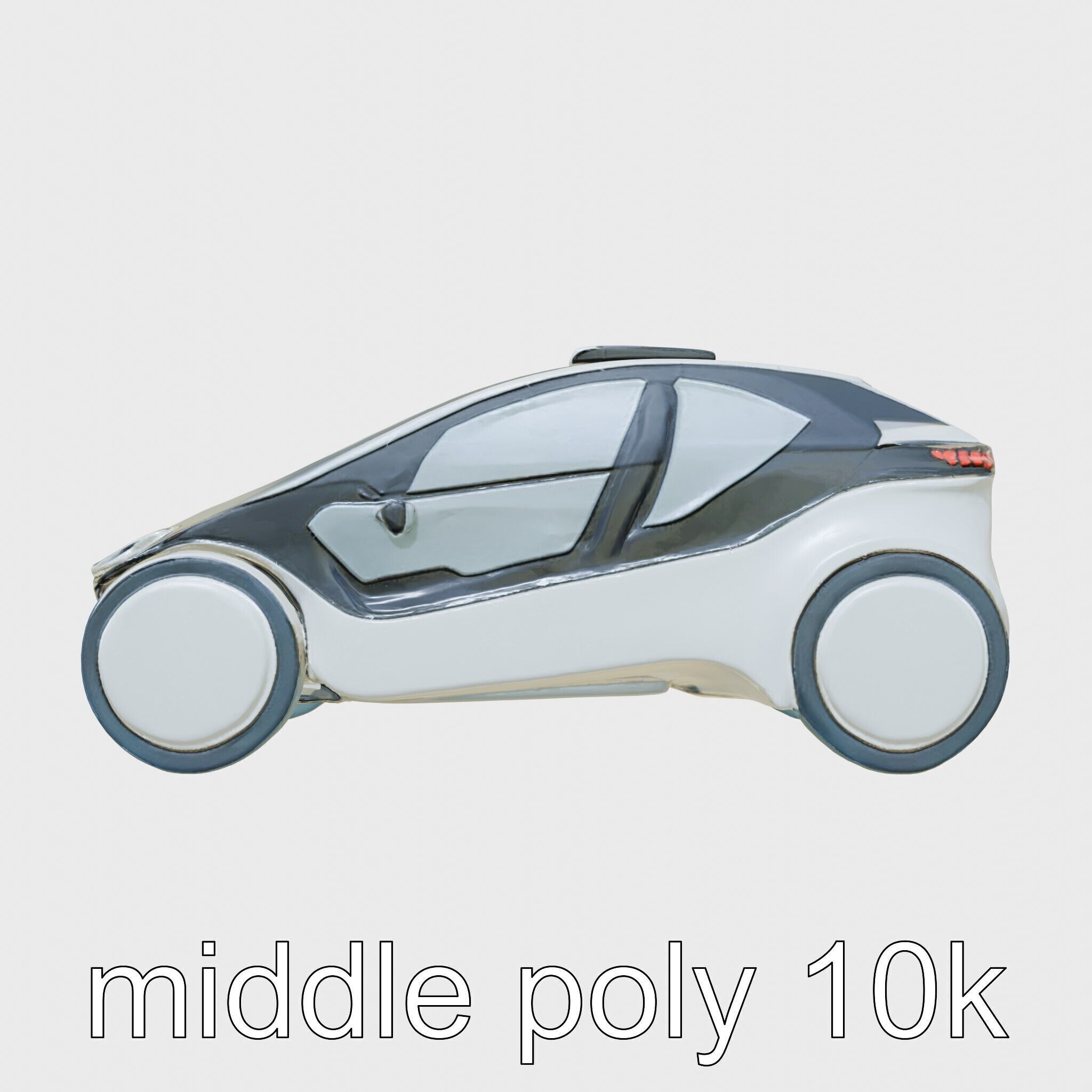 Futuristic Flying Taxi Concept Car Model Low-poly 3D model_17