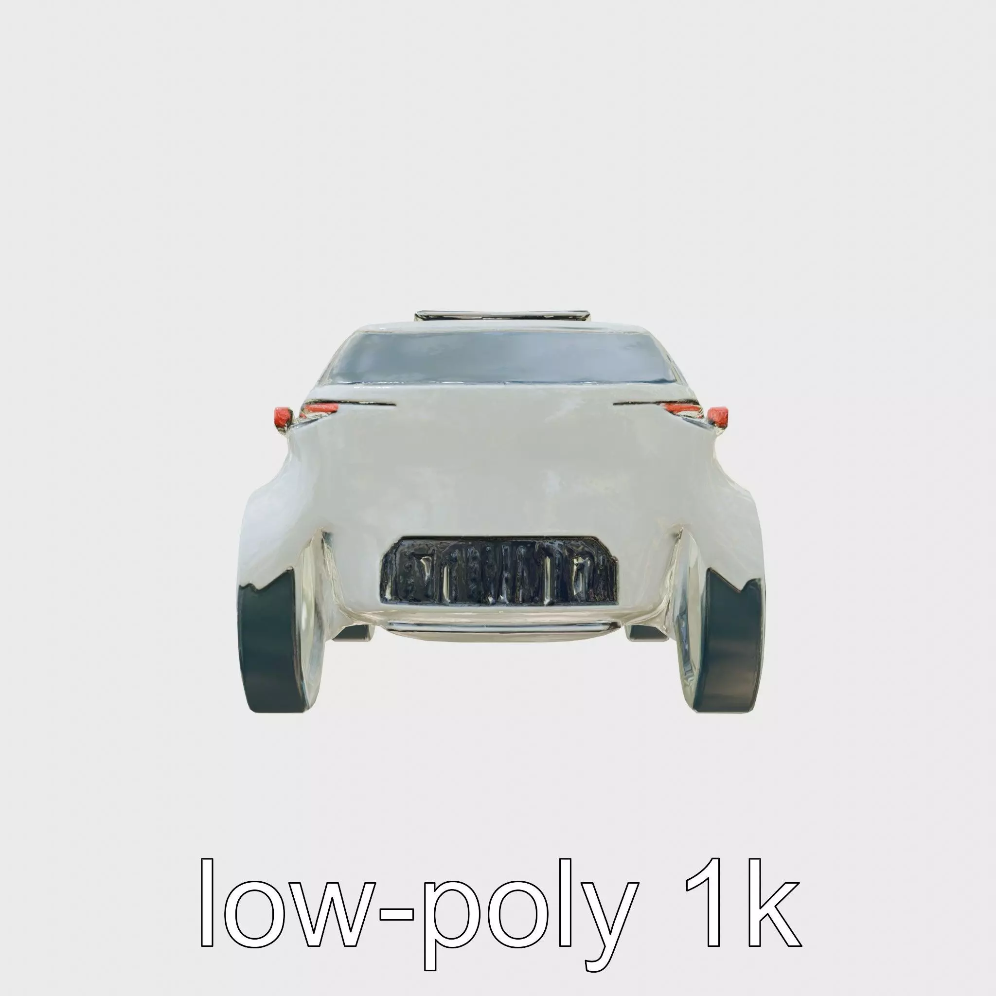 Futuristic Flying Taxi Concept Car Model Low-poly 3D model_0