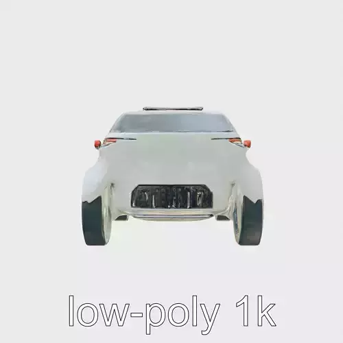 Futuristic Flying Taxi Concept Car Model Low-poly 3D model