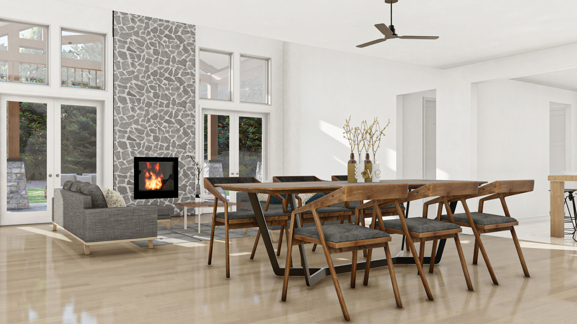 Revit Barndominium House FBX CAD Blue prints 3D model_12