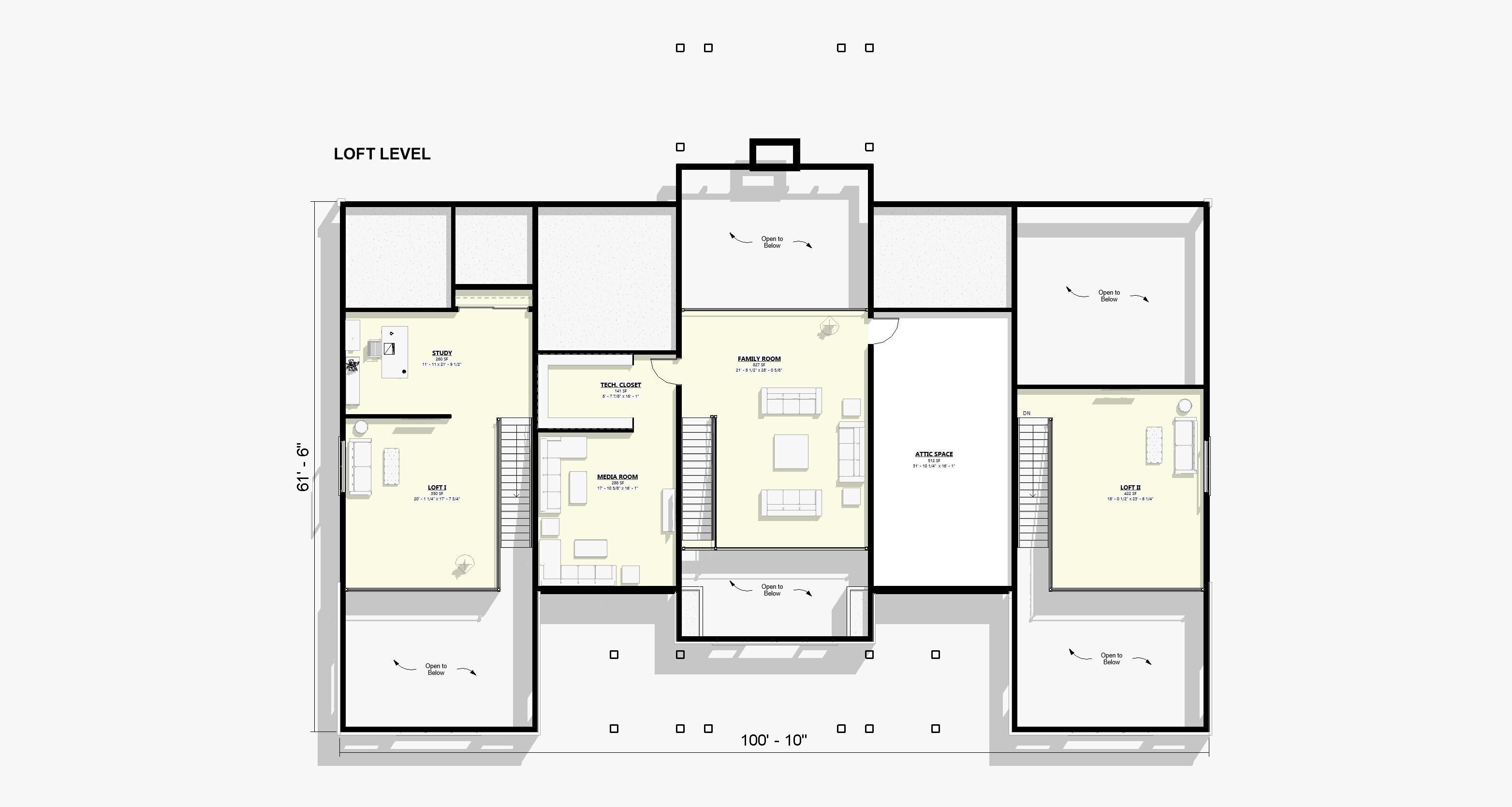 Revit Barndominium House FBX CAD Blue prints 3D model_9