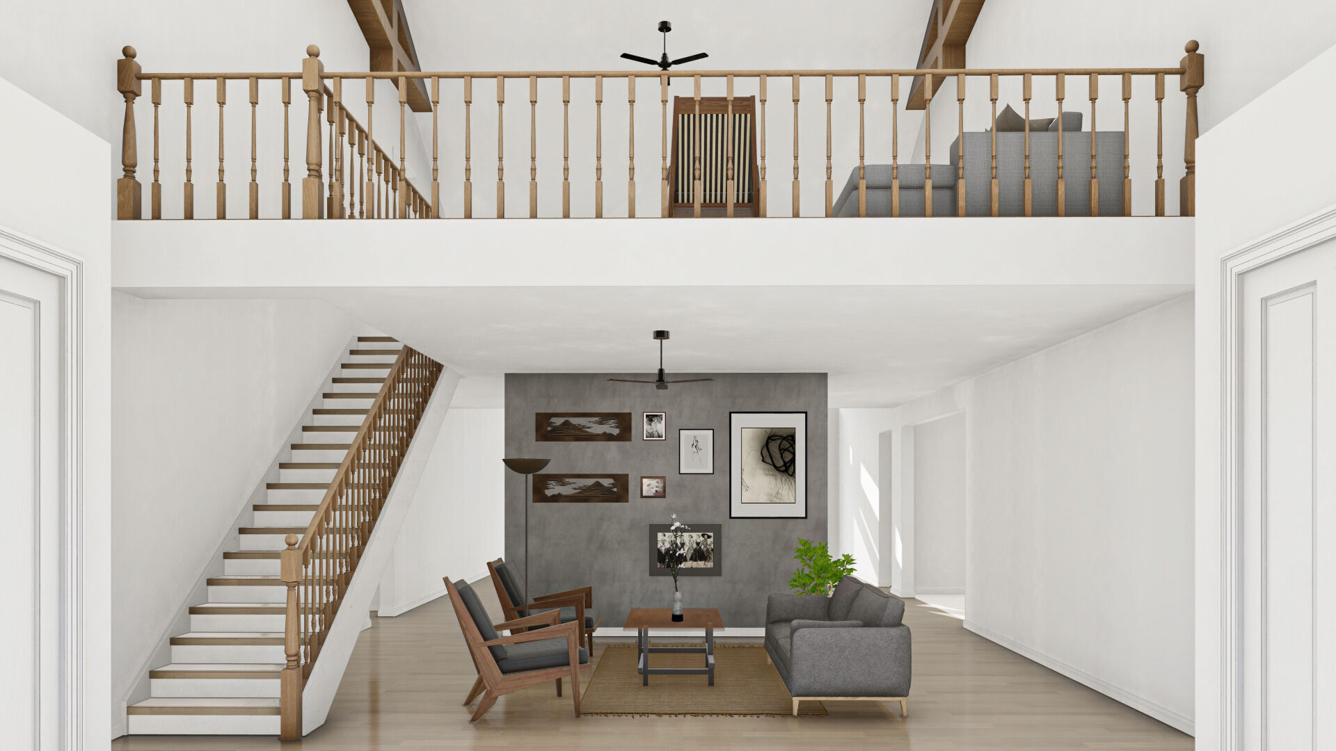 Revit Barndominium House FBX CAD Blue prints 3D model_11