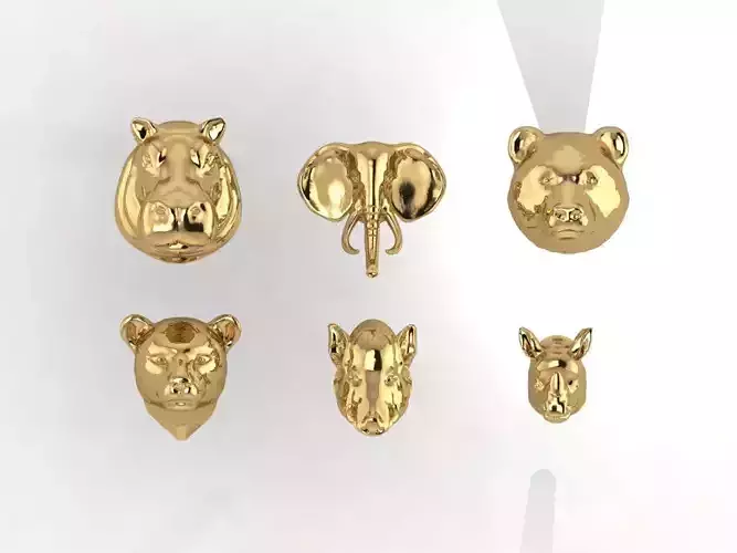Animal Piercing Stud 3D Model Mens earrings Womens earrings 3D print model