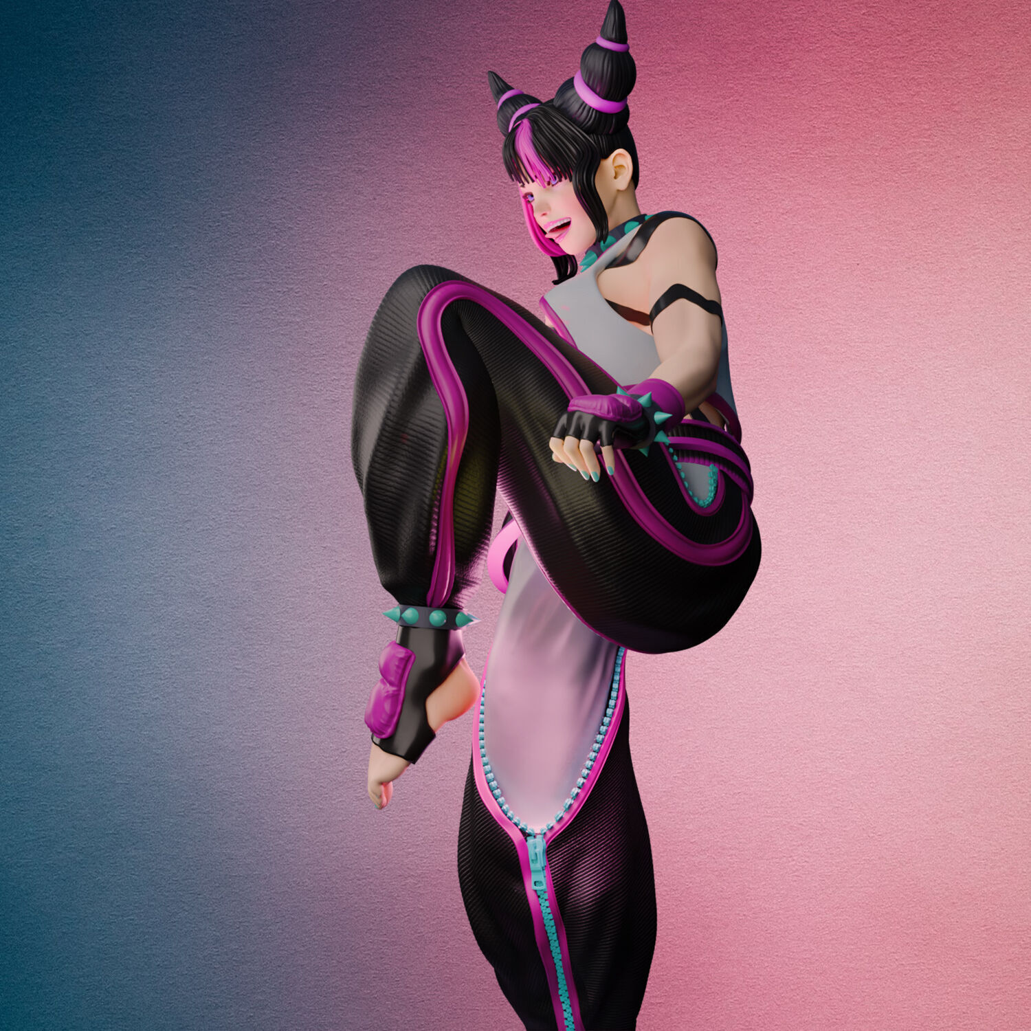 Juri Han Street Fighter Tested and Ready for Printing 3D print model_4