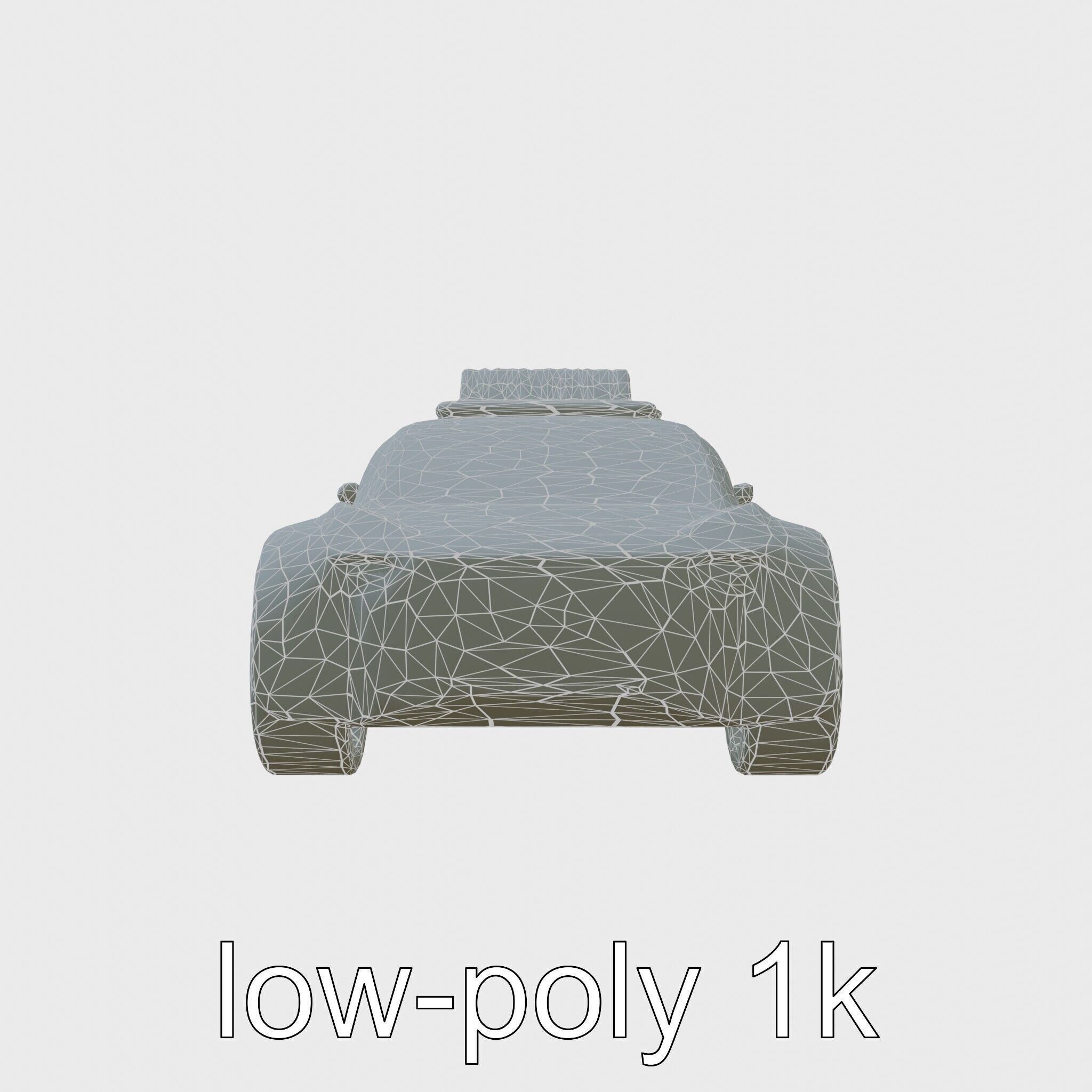 Futuristic Flying Taxi Concept Car Model Low-poly 3D model_6