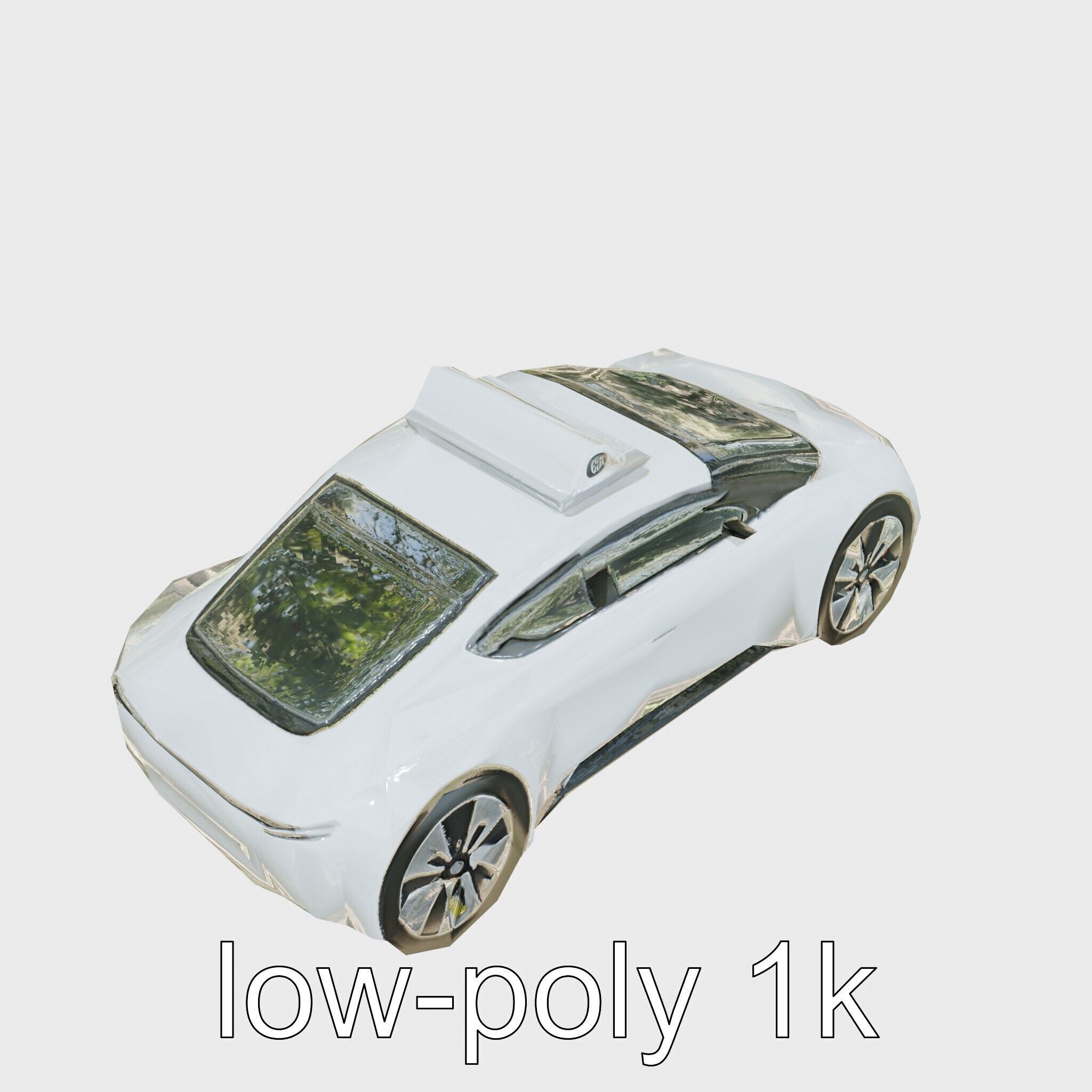 Futuristic Flying Taxi Concept Car Model Low-poly 3D model_10