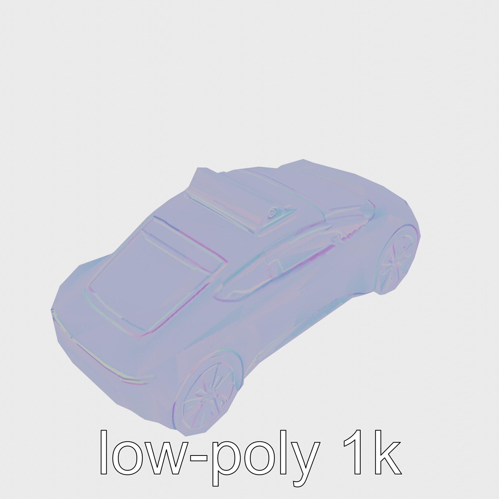 Futuristic Flying Taxi Concept Car Model Low-poly 3D model_14