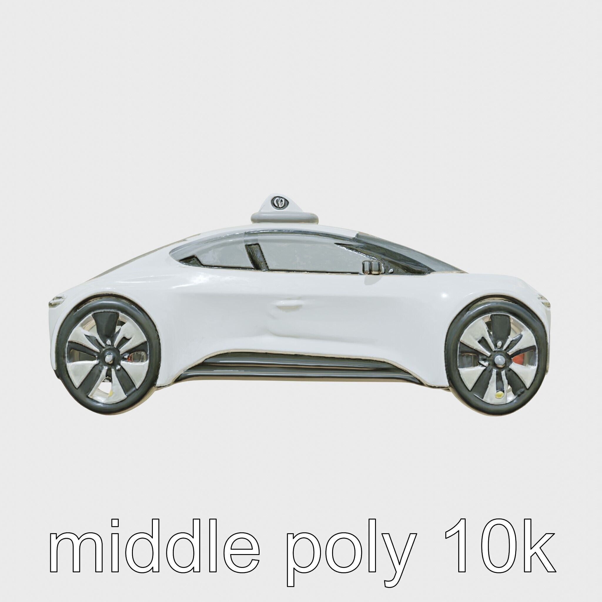 Futuristic Flying Taxi Concept Car Model Low-poly 3D model_17