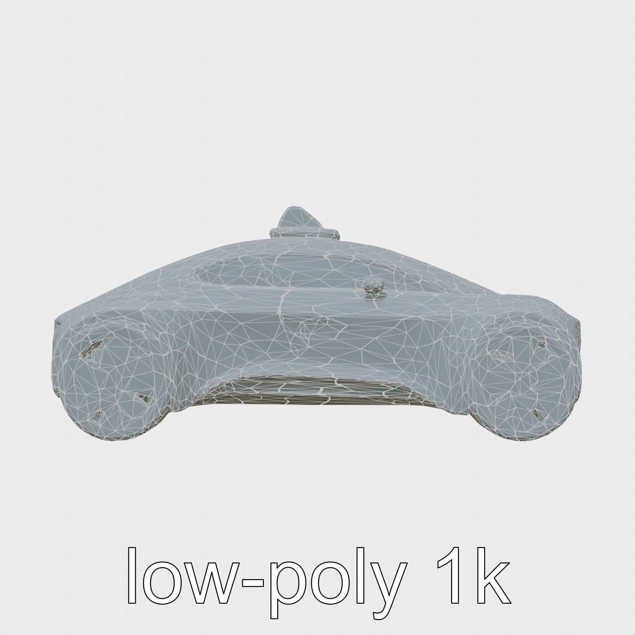 Futuristic Flying Taxi Concept Car Model Low-poly 3D model_15