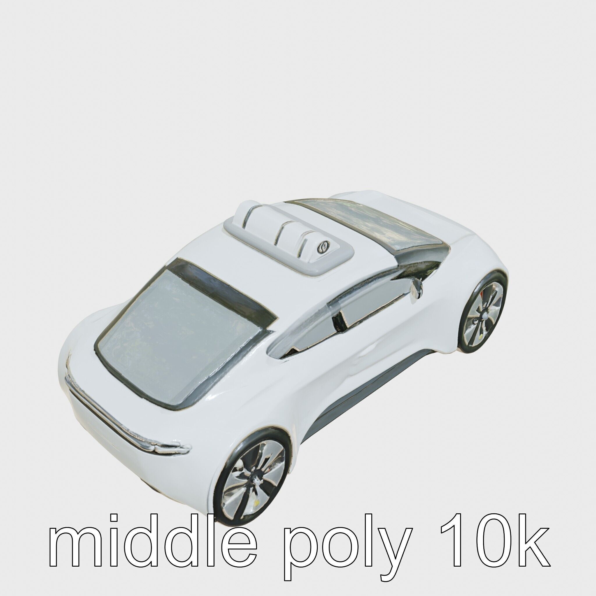 Futuristic Flying Taxi Concept Car Model Low-poly 3D model_8