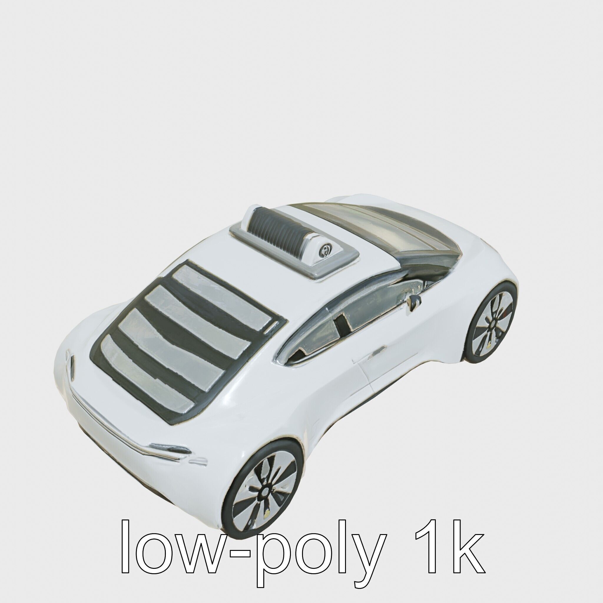 Futuristic Flying Taxi Concept Car Model Low-poly 3D model_9