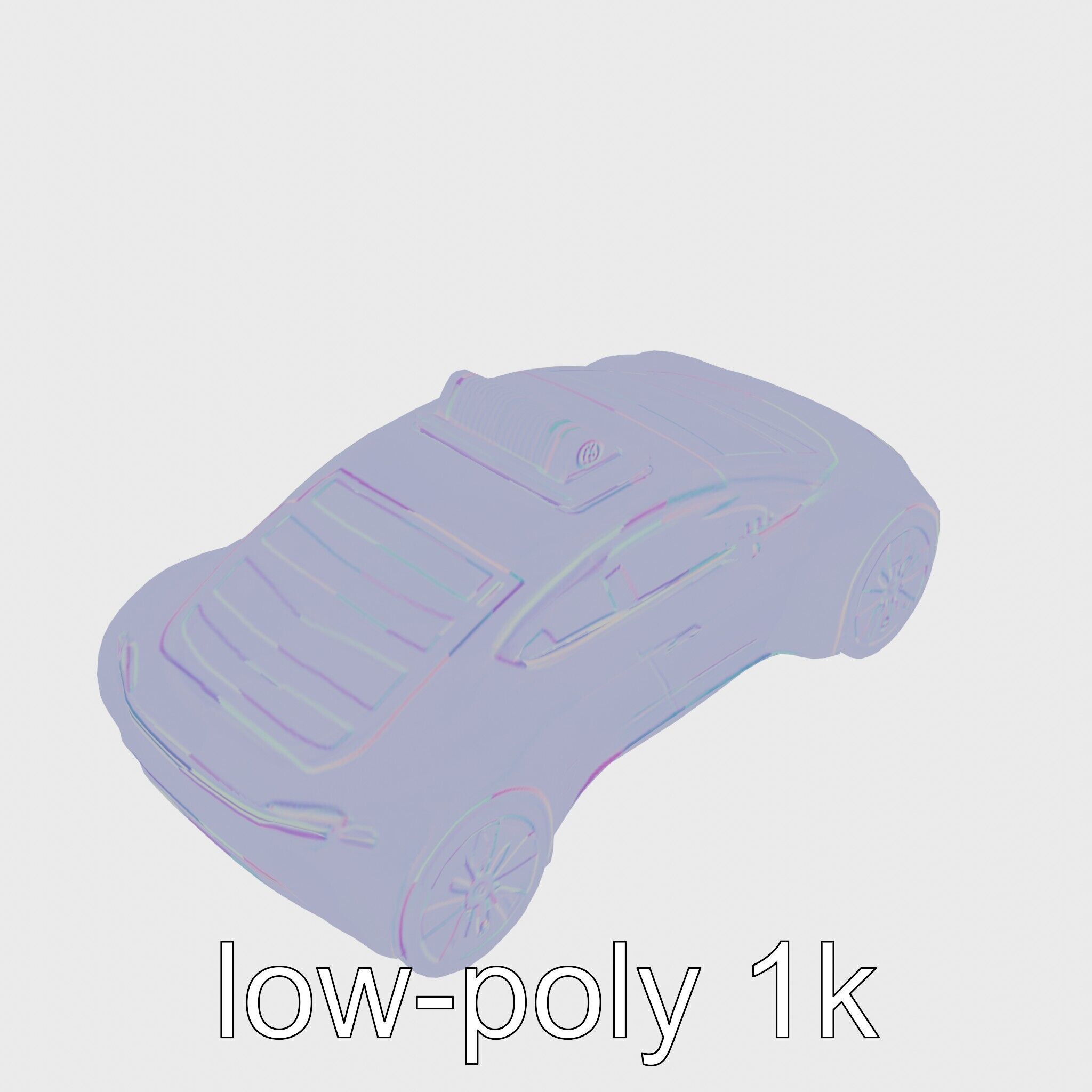 Futuristic Flying Taxi Concept Car Model Low-poly 3D model_13