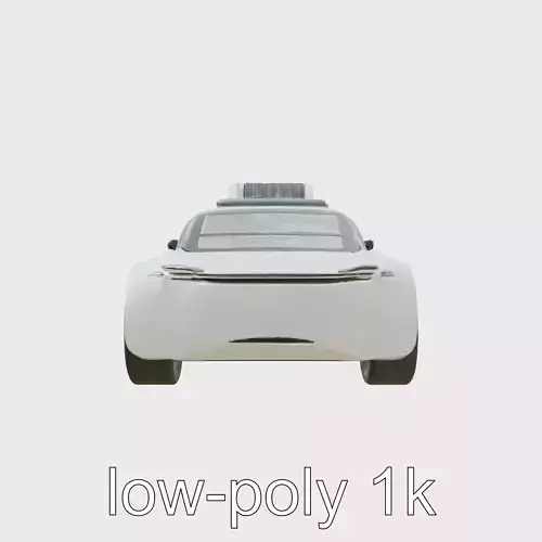 Futuristic Flying Taxi Concept Car Model Low-poly 3D model