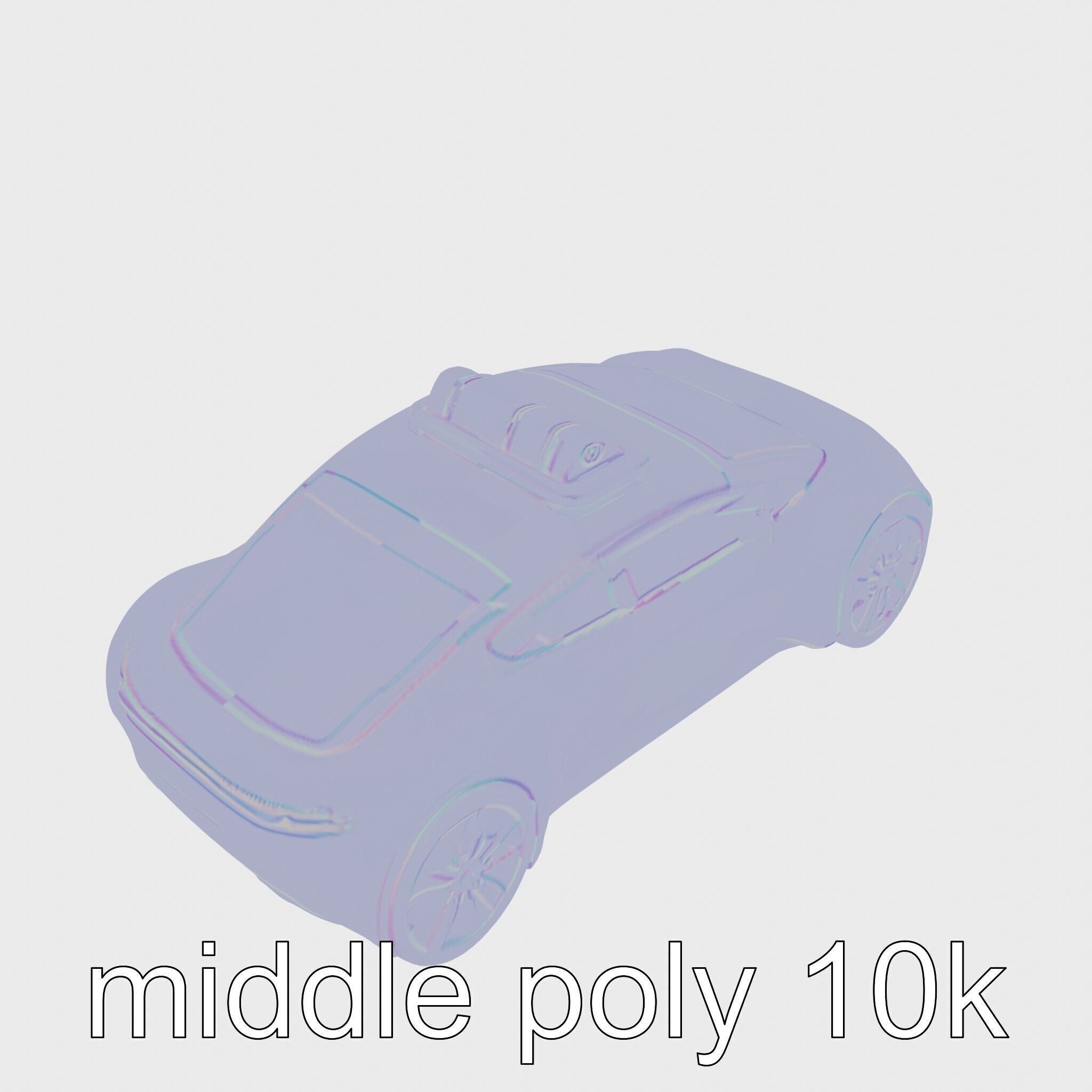 Futuristic Flying Taxi Concept Car Model Low-poly 3D model_12