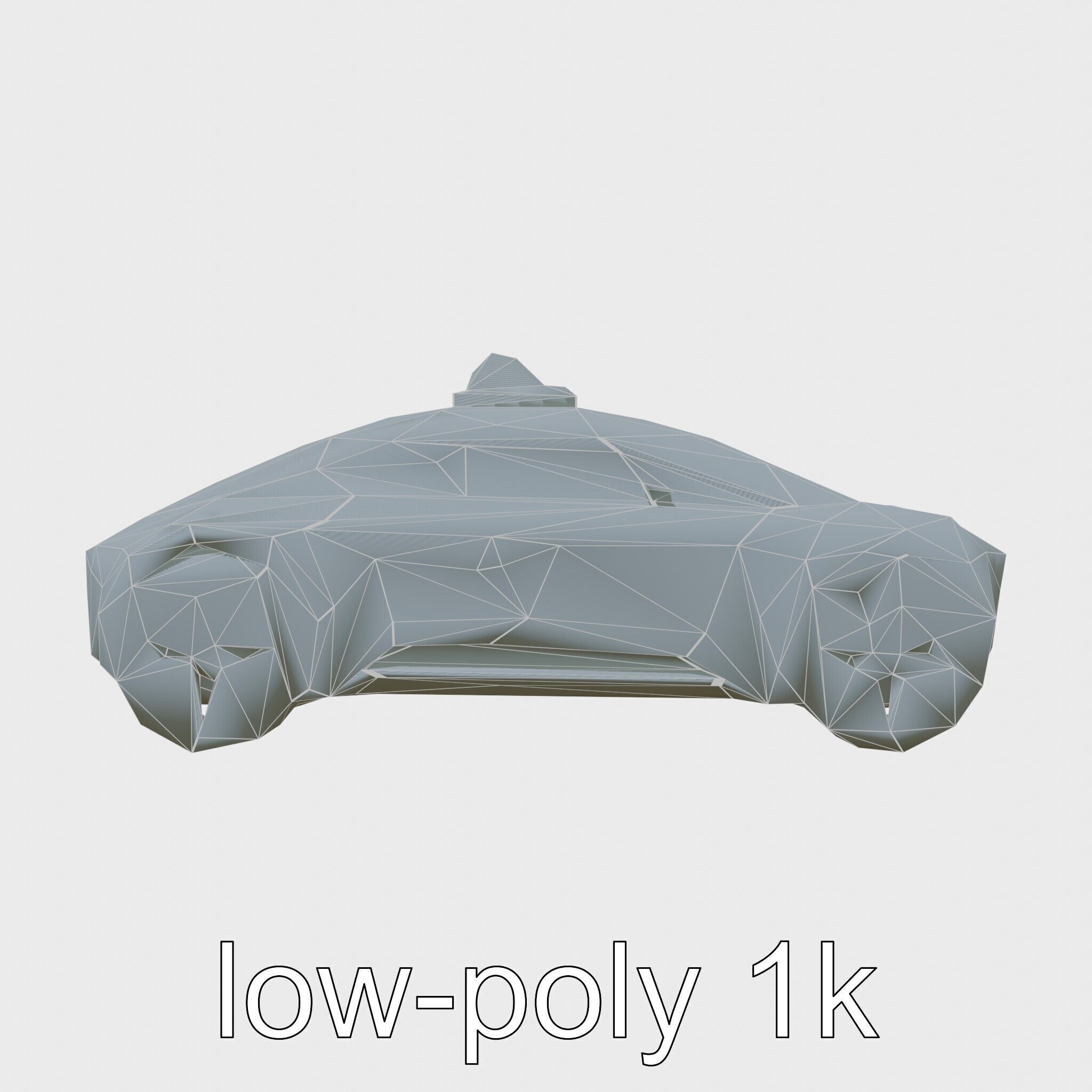 Futuristic Flying Taxi Concept Car Model Low-poly 3D model_18