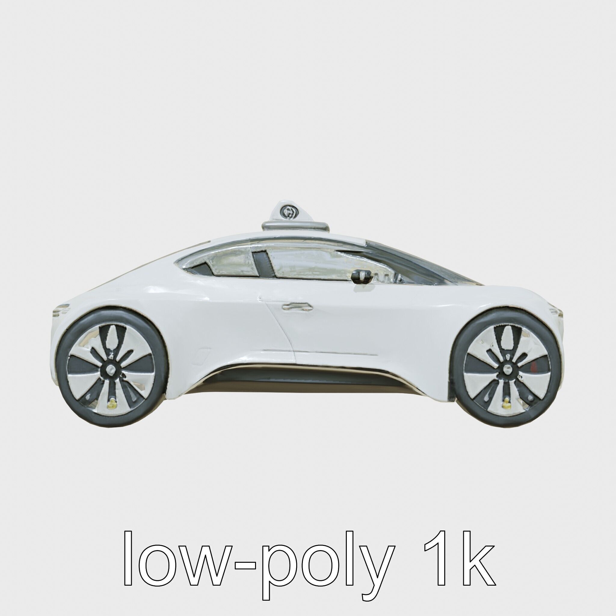 Futuristic Flying Taxi Concept Car Model Low-poly 3D model_27