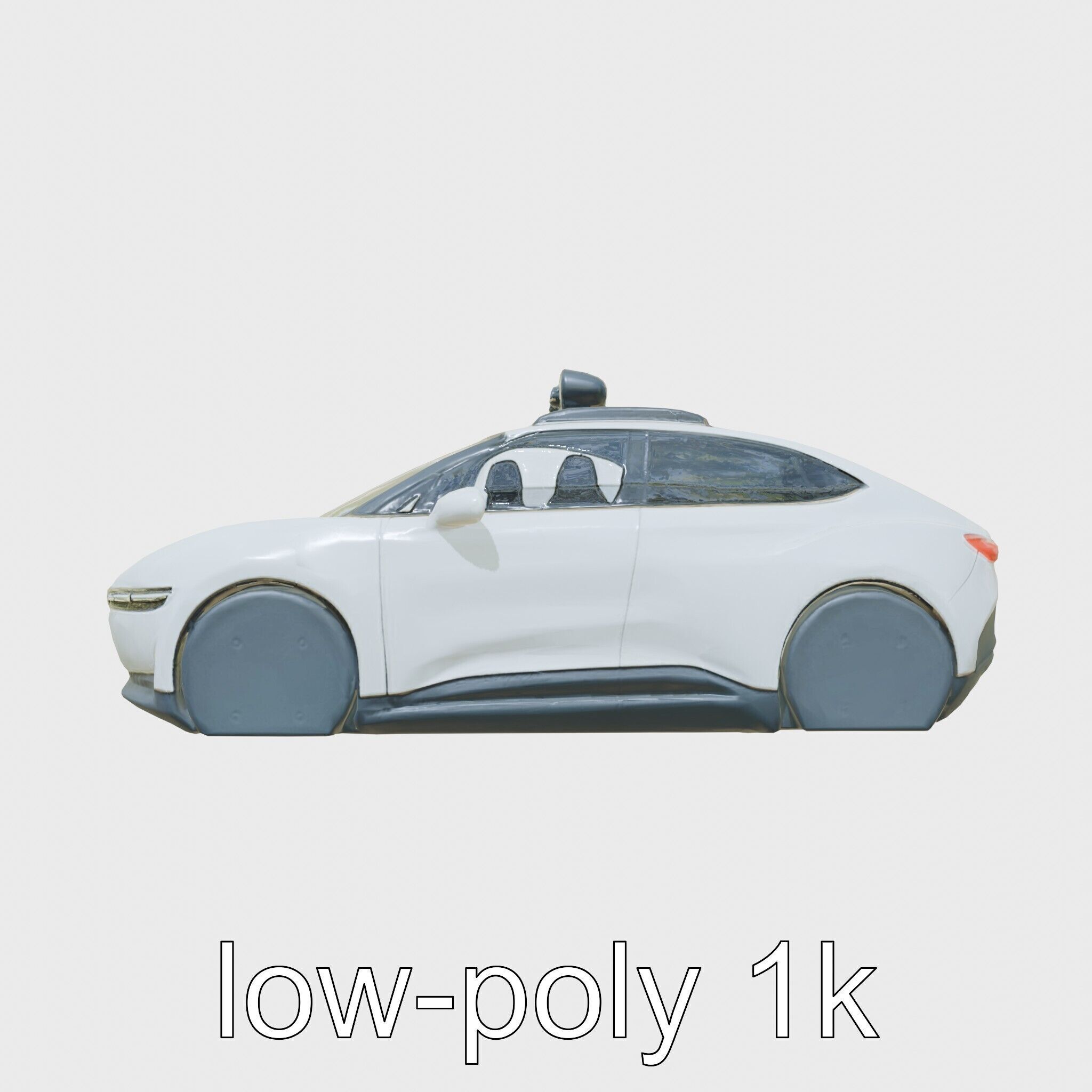 Futuristic Flying Car Taxi Concept Low-poly 3D model_25