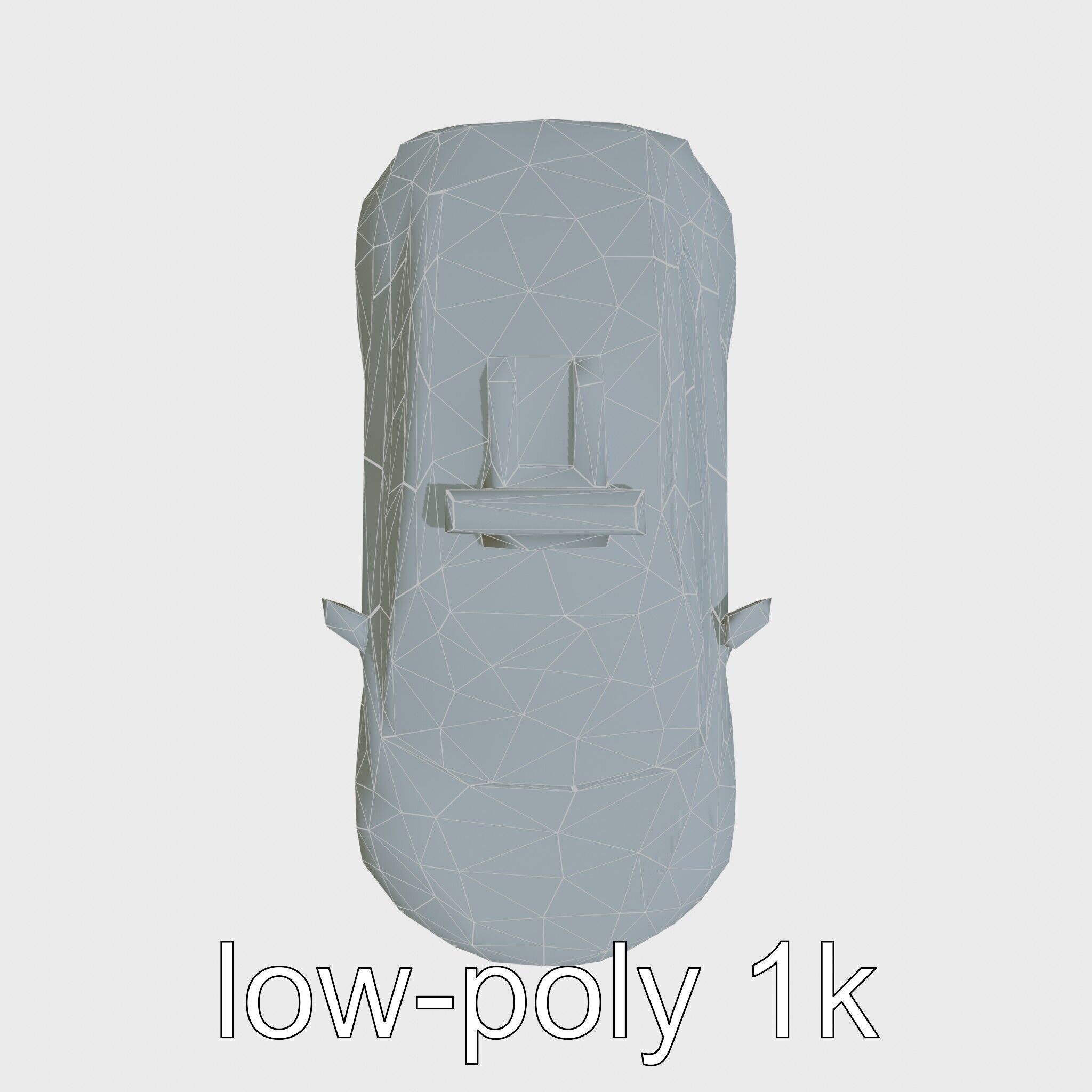 Futuristic Flying Car Taxi Concept Low-poly 3D model_19