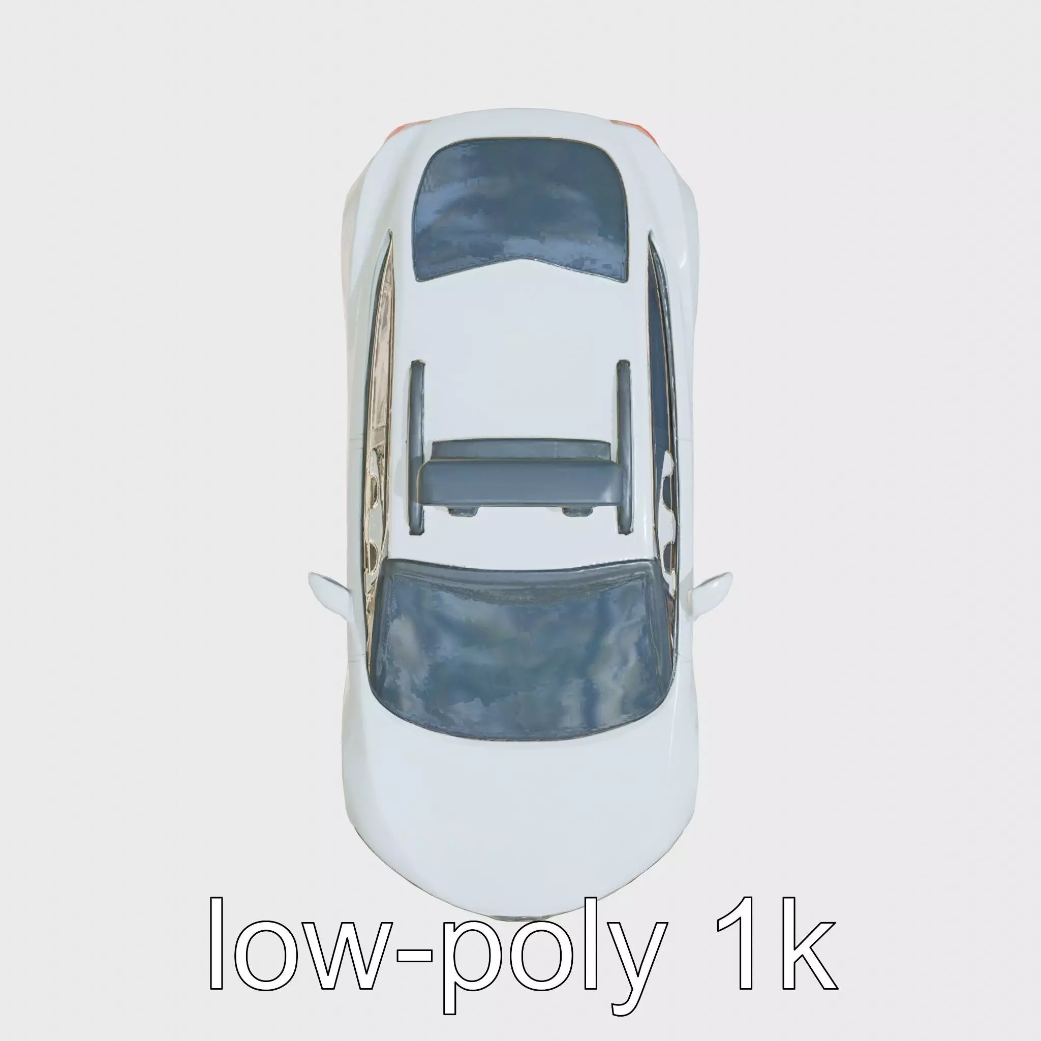 Futuristic Flying Car Taxi Concept Low-poly 3D model_0