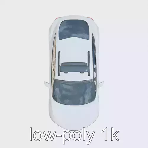 Futuristic Flying Car Taxi Concept Low-poly 3D model