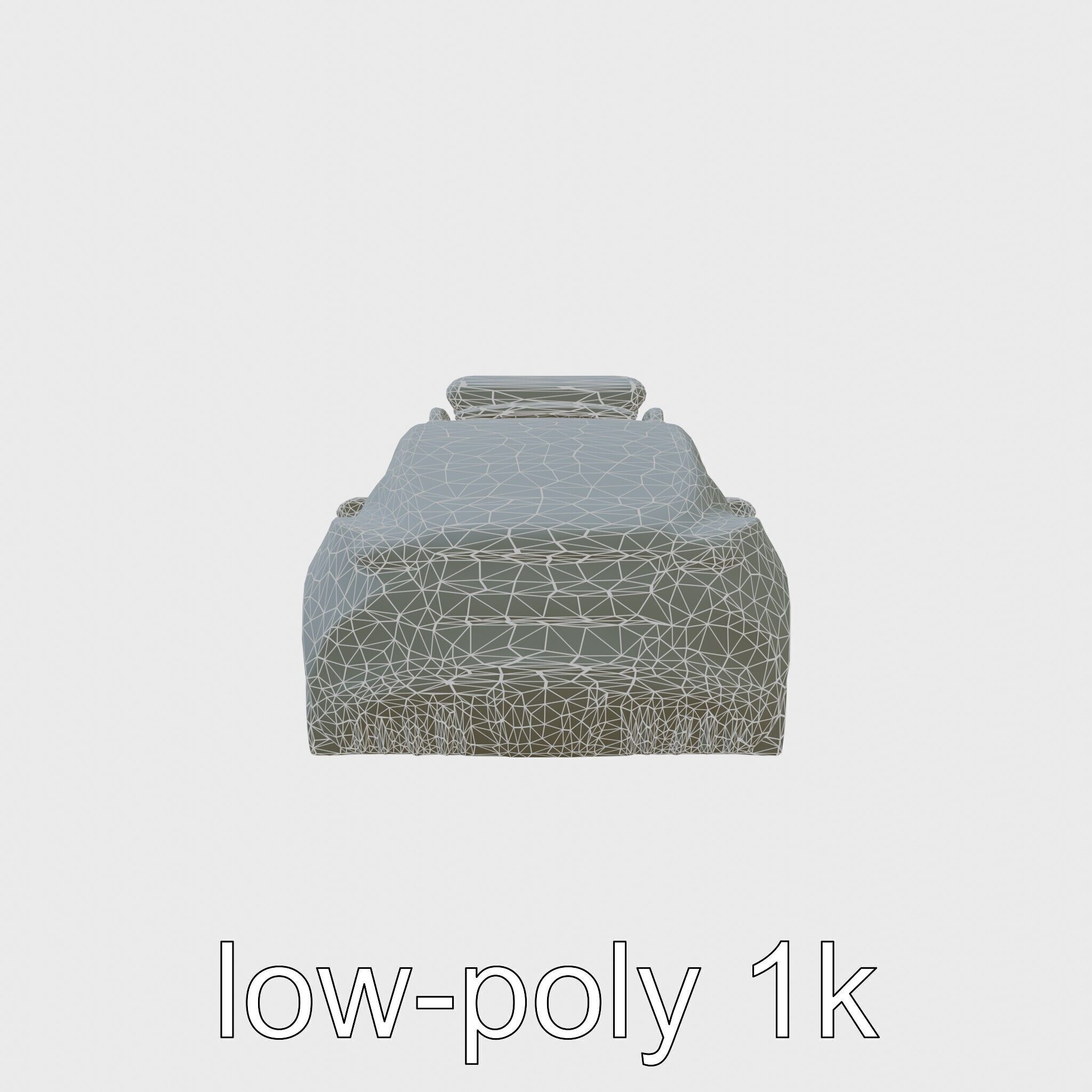 Futuristic Flying Car Taxi Concept Low-poly 3D model_12