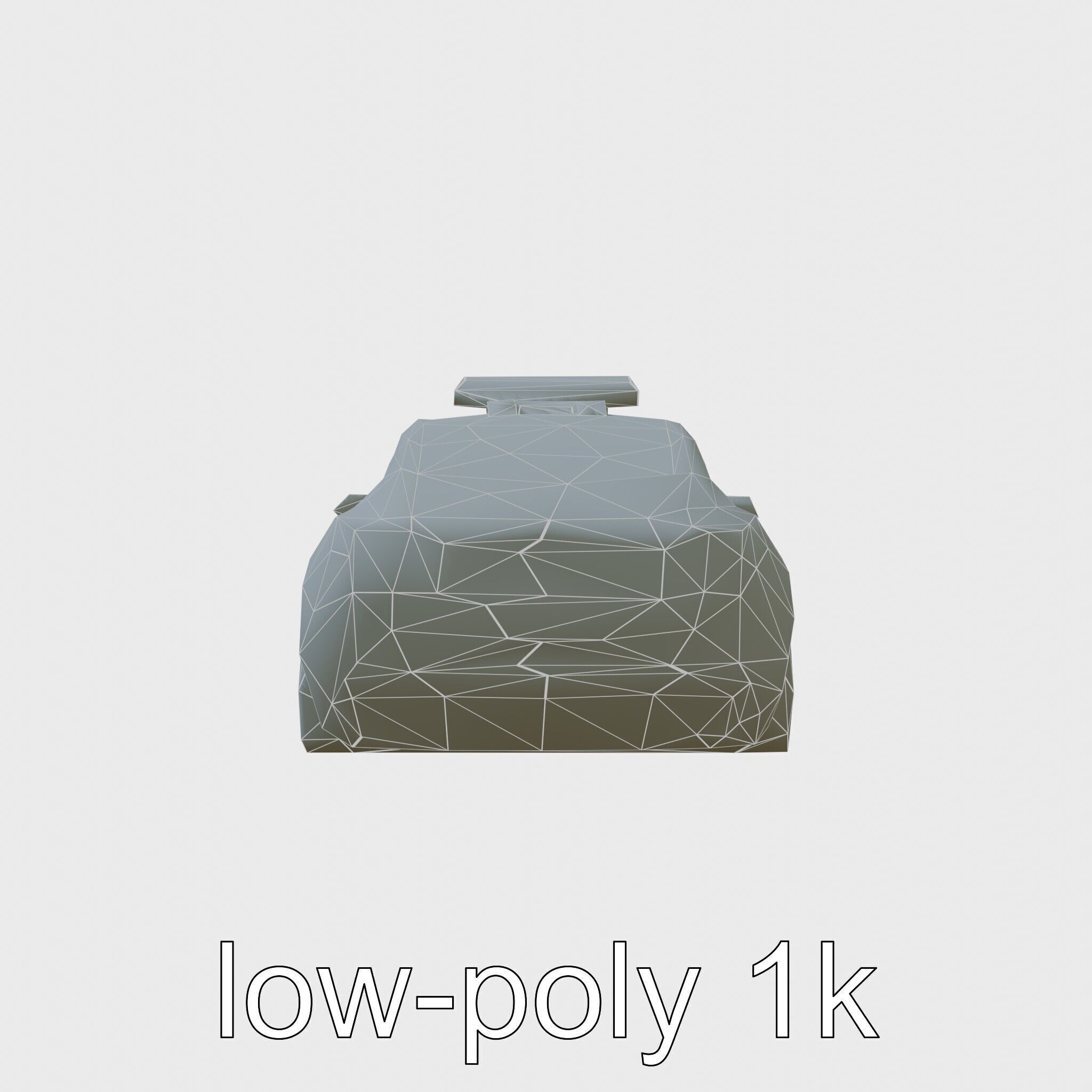 Futuristic Flying Car Taxi Concept Low-poly 3D model_7