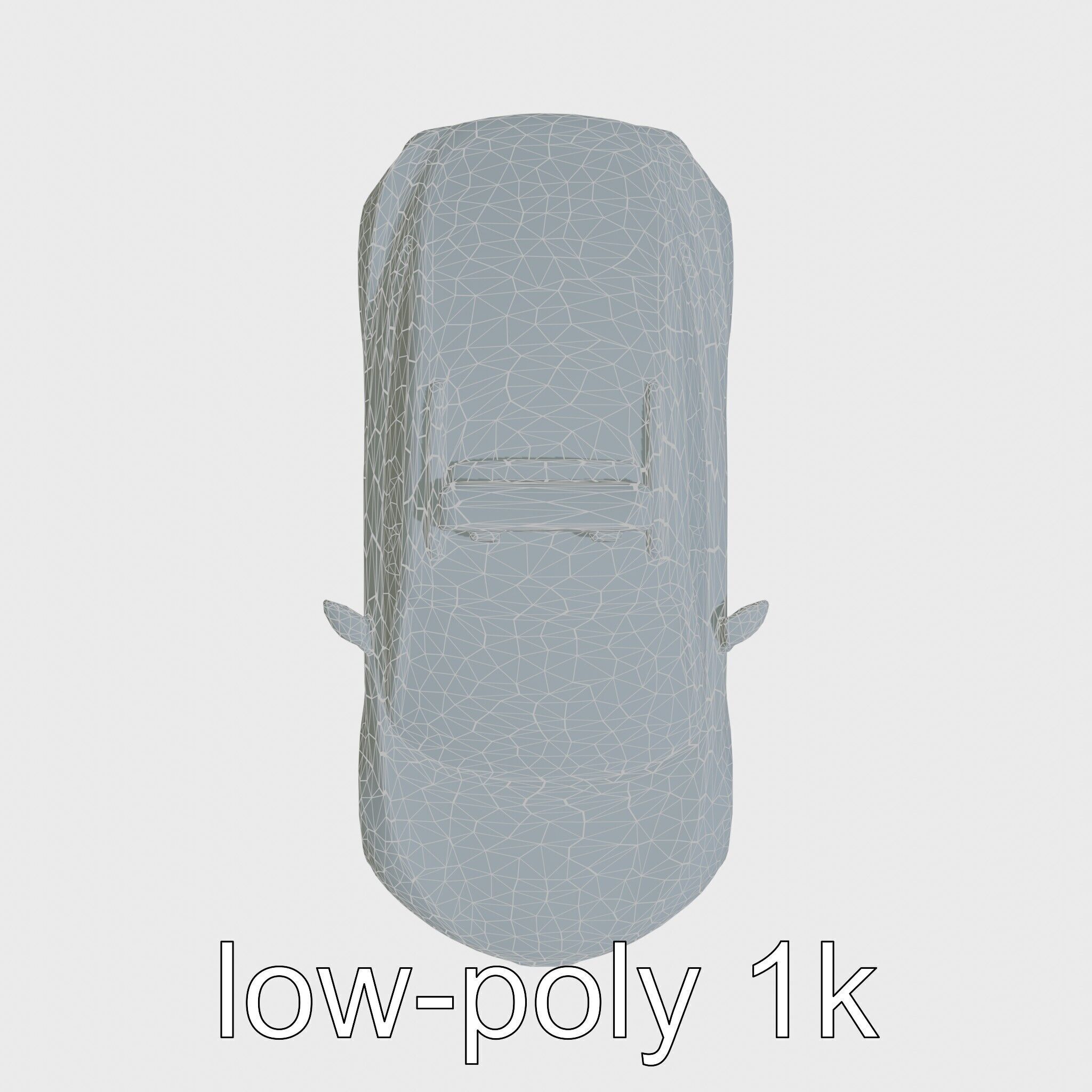 Futuristic Flying Car Taxi Concept Low-poly 3D model_6