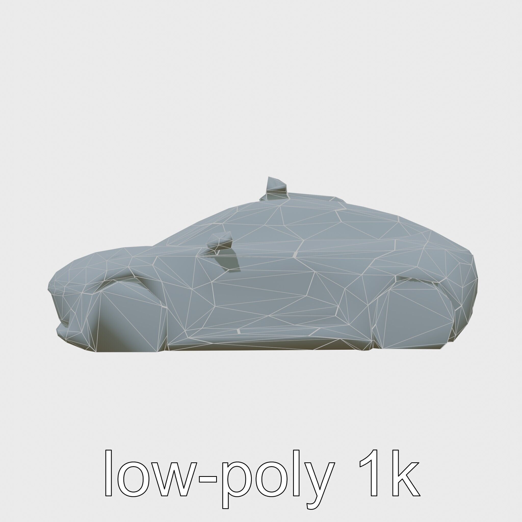 Futuristic Flying Car Taxi Concept Low-poly 3D model_15