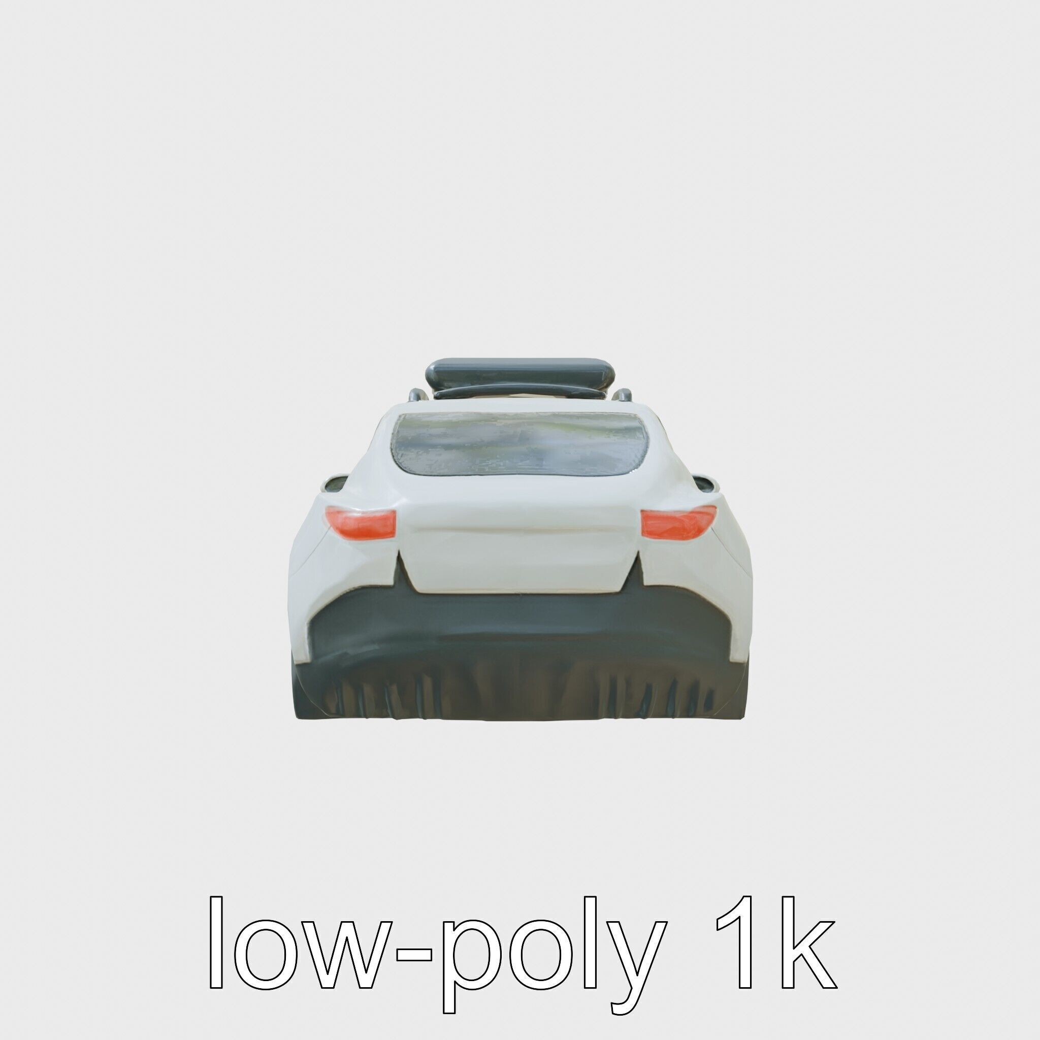 Futuristic Flying Car Taxi Concept Low-poly 3D model_9