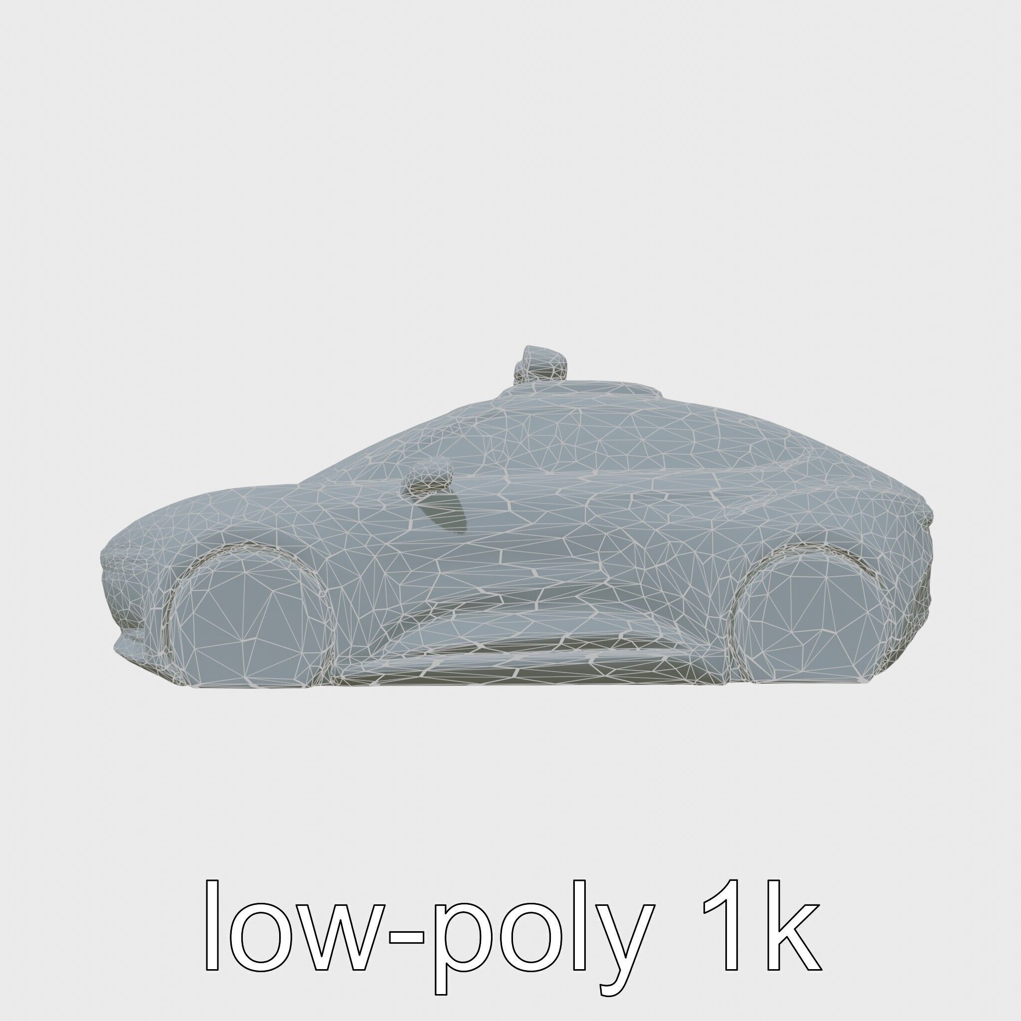 Futuristic Flying Car Taxi Concept Low-poly 3D model_26