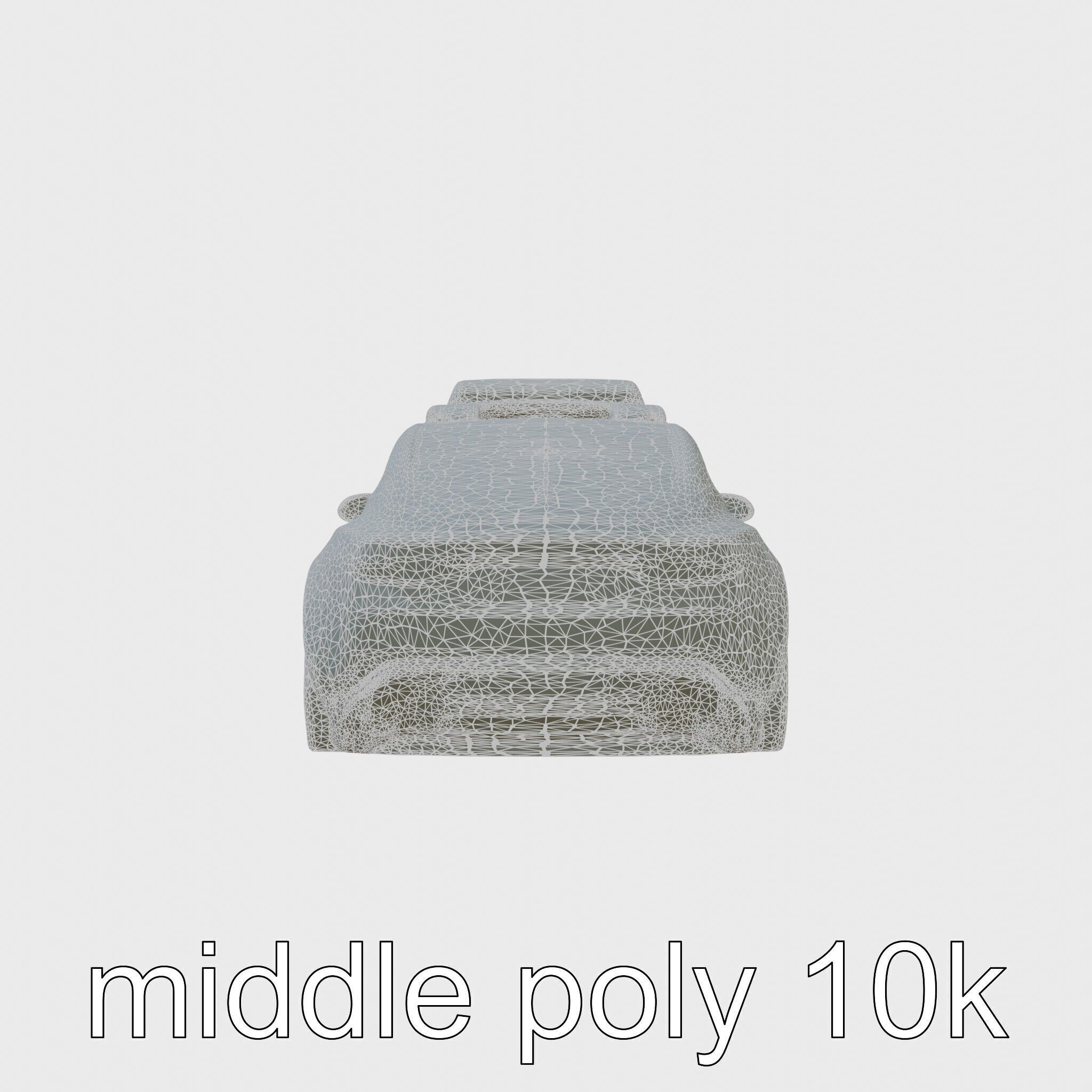 Futuristic Flying Car Taxi Concept Low-poly 3D model_5