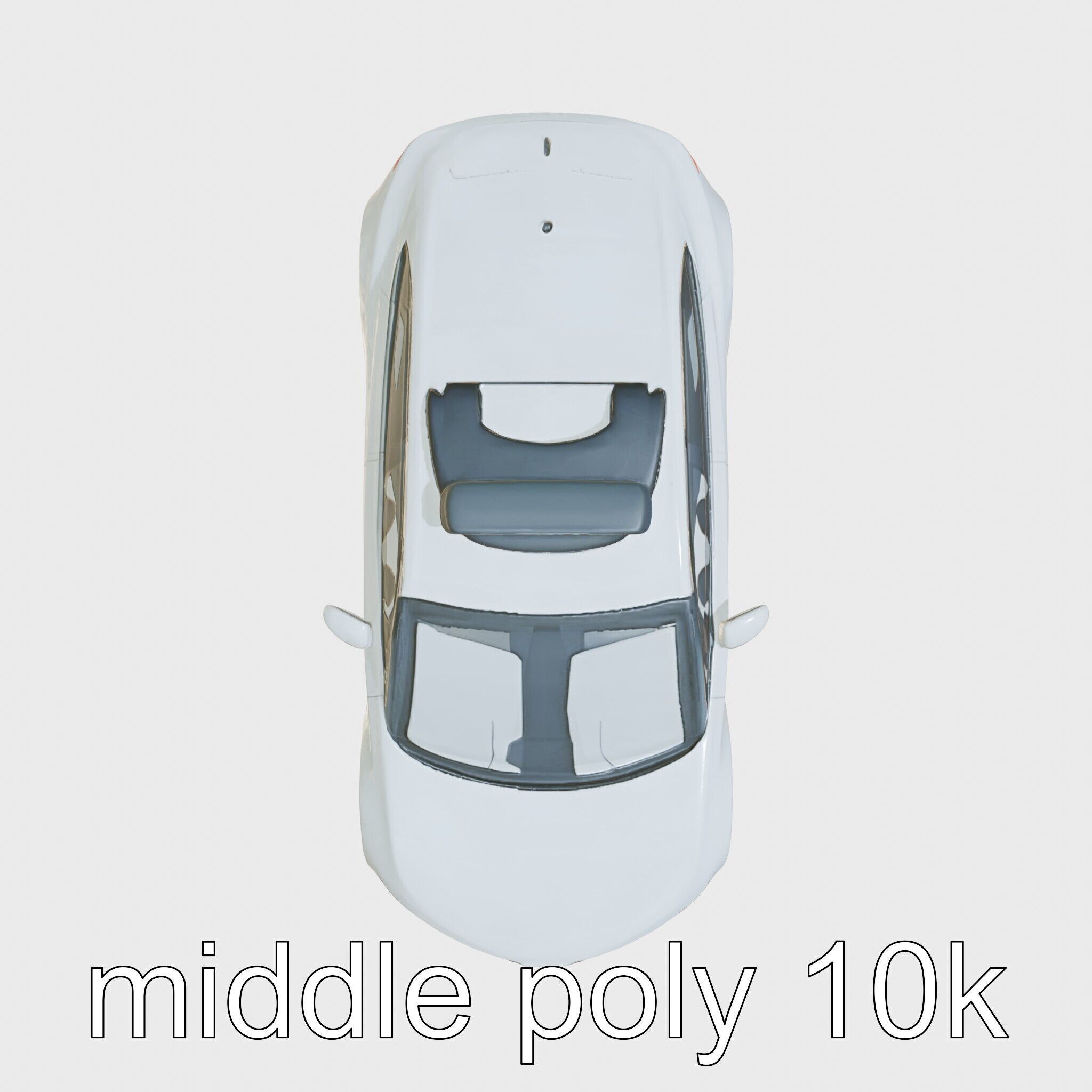 Futuristic Flying Car Taxi Concept Low-poly 3D model_17