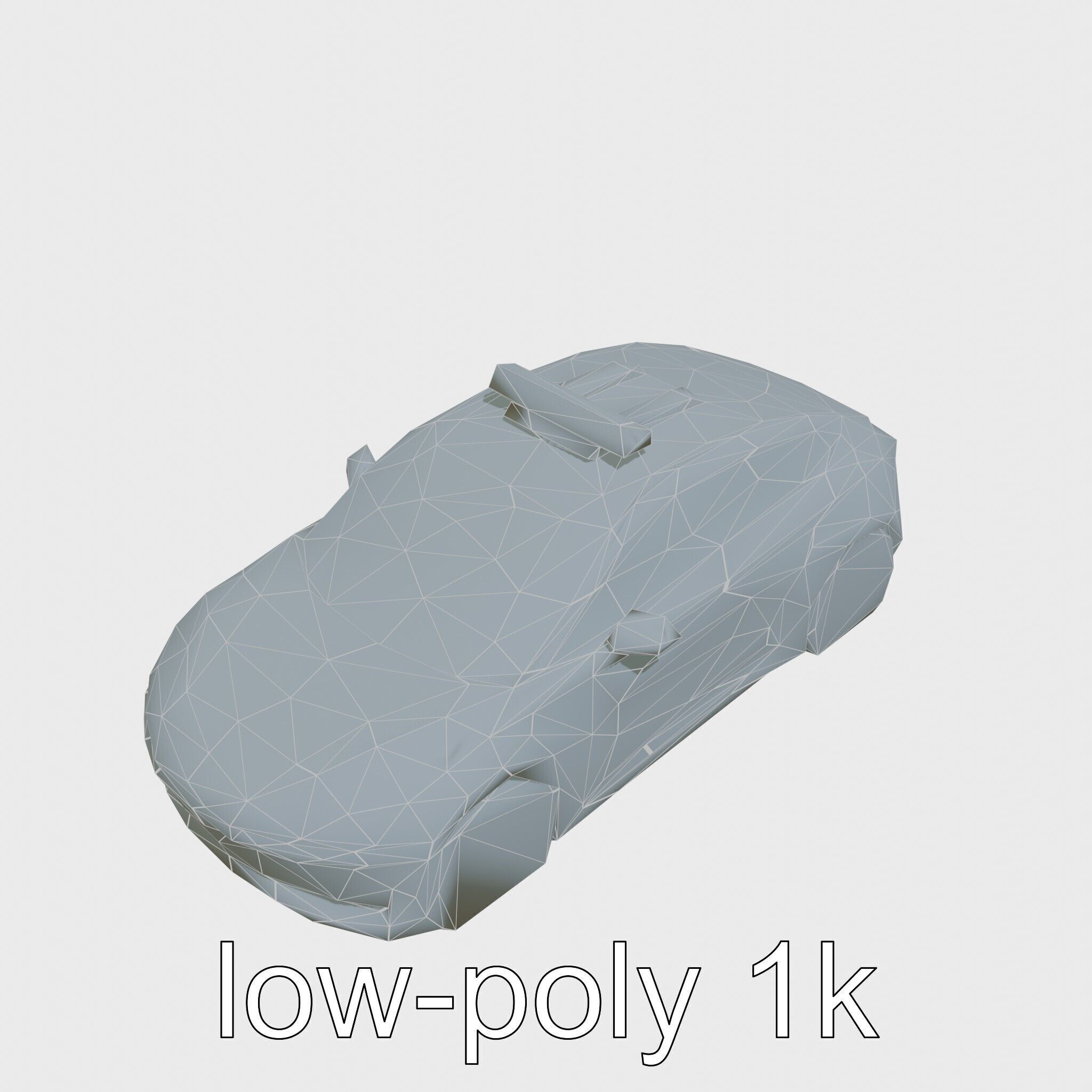 Futuristic Flying Car Taxi Concept Low-poly 3D model_11