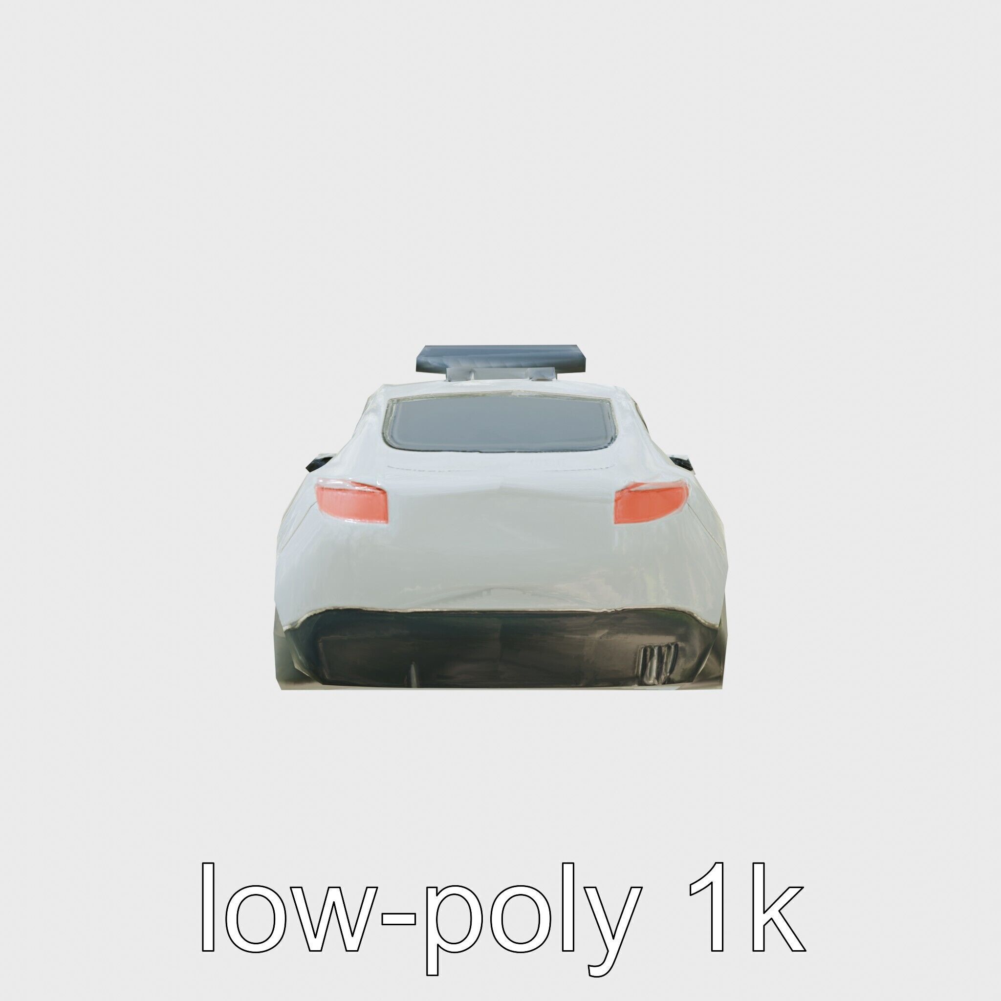 Futuristic Flying Car Taxi Concept Low-poly 3D model_4