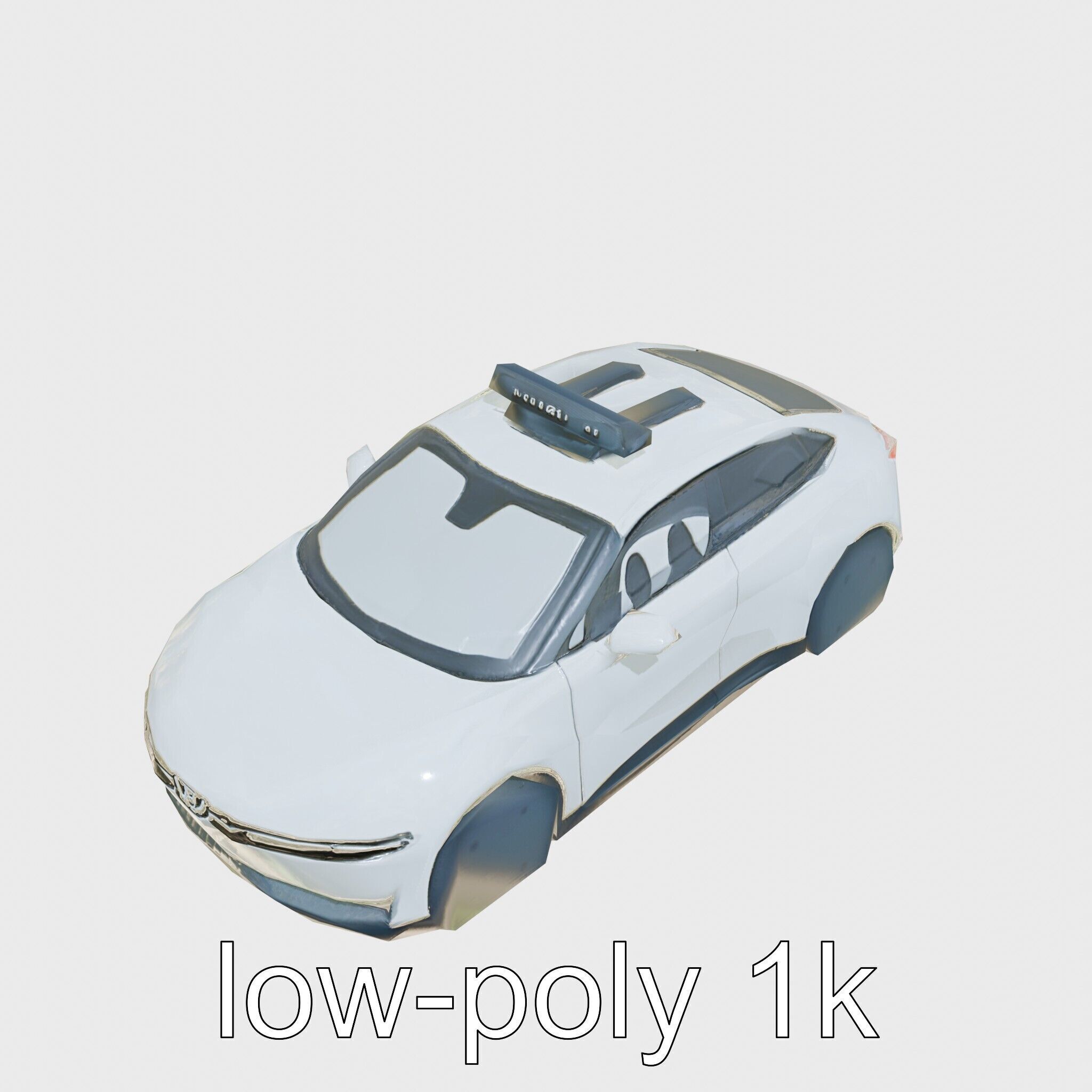 Futuristic Flying Car Taxi Concept Low-poly 3D model_10