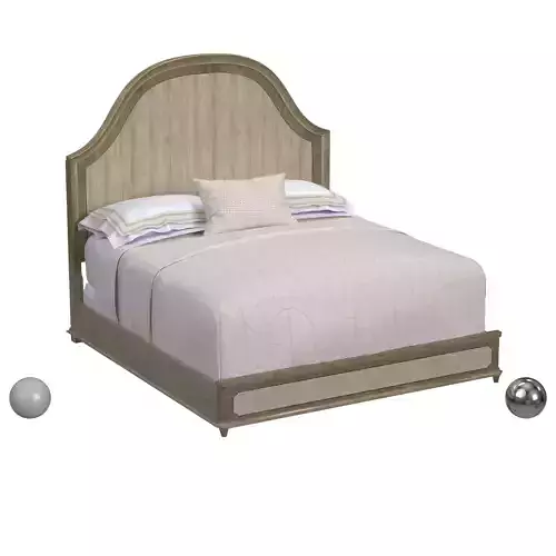 Alfresco Lauro King Panel Bed With Metal 3D model