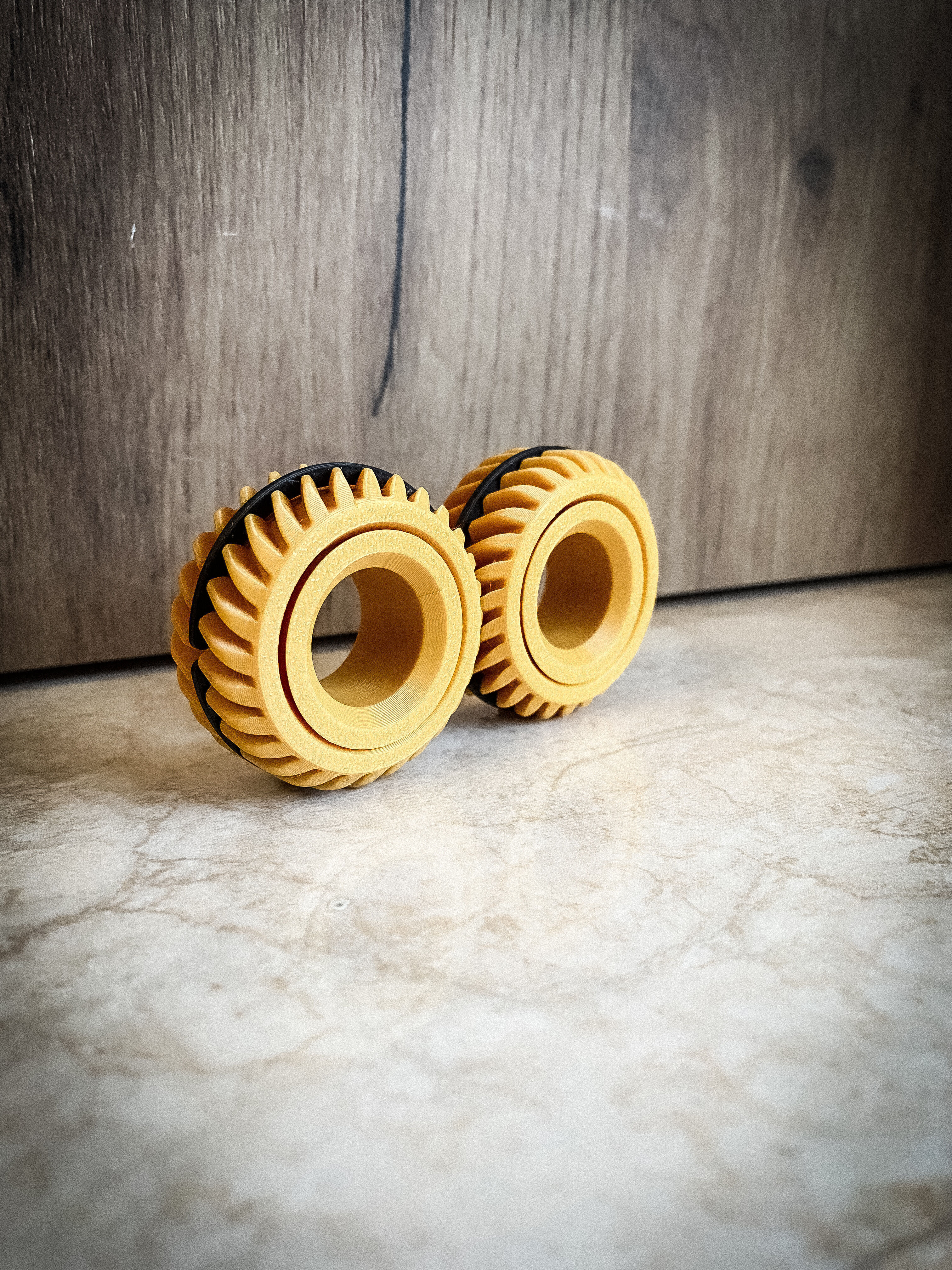 Double Helical Gear w Retainer Ring Fidget Spinner 3D print model_5