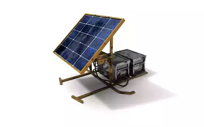 Solar panel Low-poly 3D model