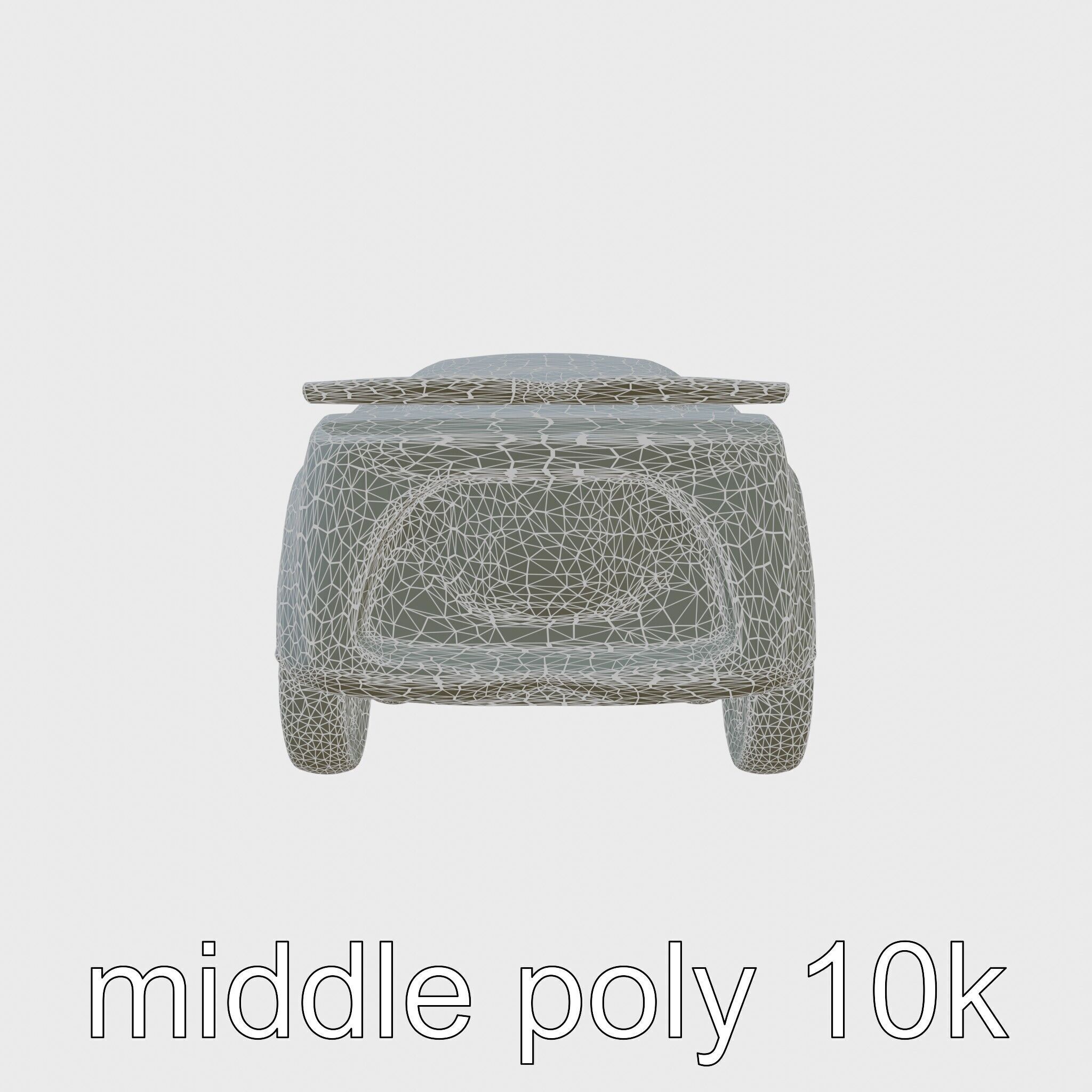 Futuristic Flying Car Taxi Concept Low-poly 3D model_29