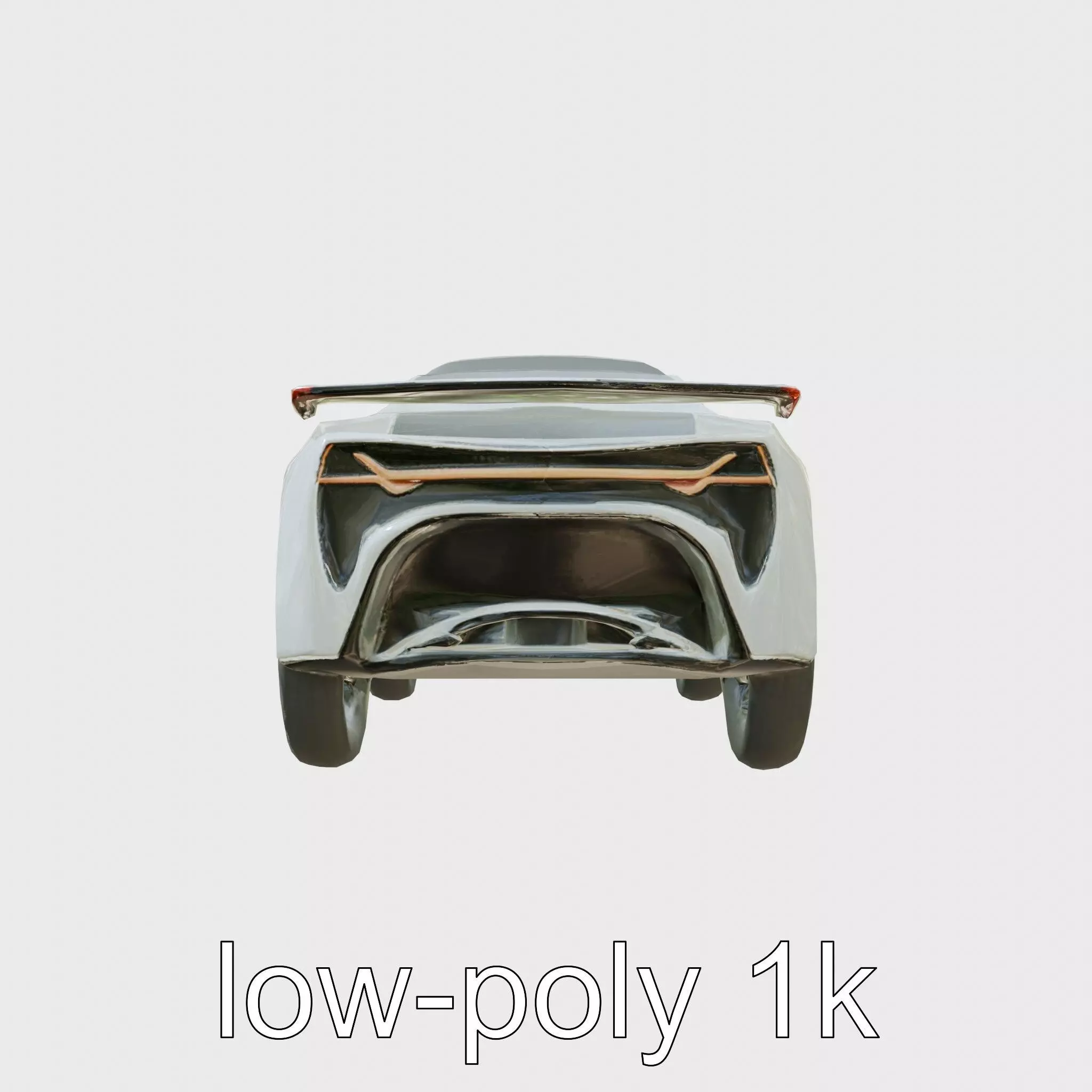 Futuristic Flying Car Taxi Concept Low-poly 3D model_0