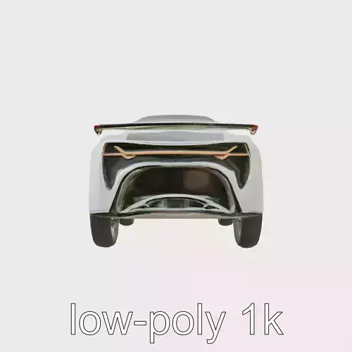 Futuristic Flying Car Taxi Concept Low-poly 3D model