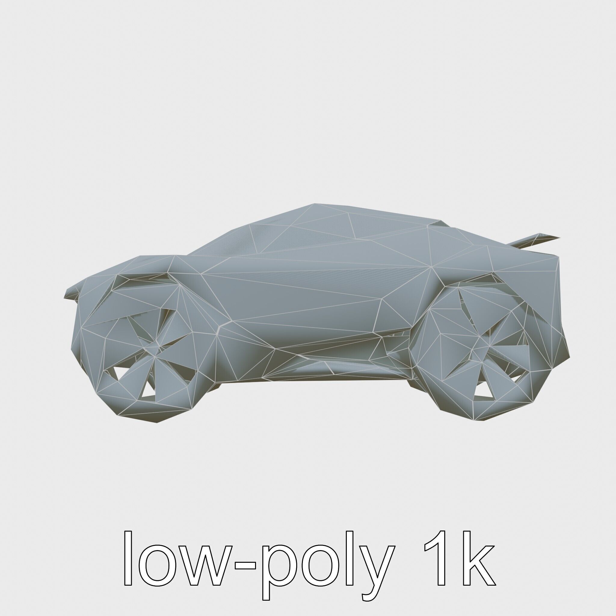 Futuristic Flying Car Taxi Concept Low-poly 3D model_19