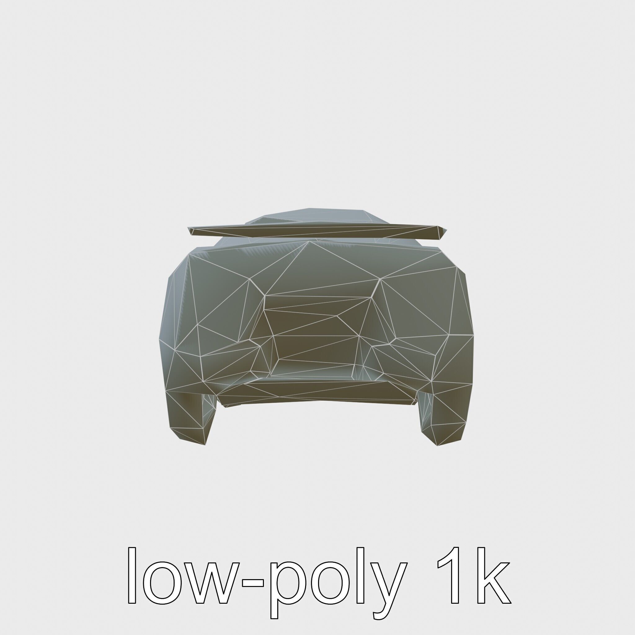 Futuristic Flying Car Taxi Concept Low-poly 3D model_7