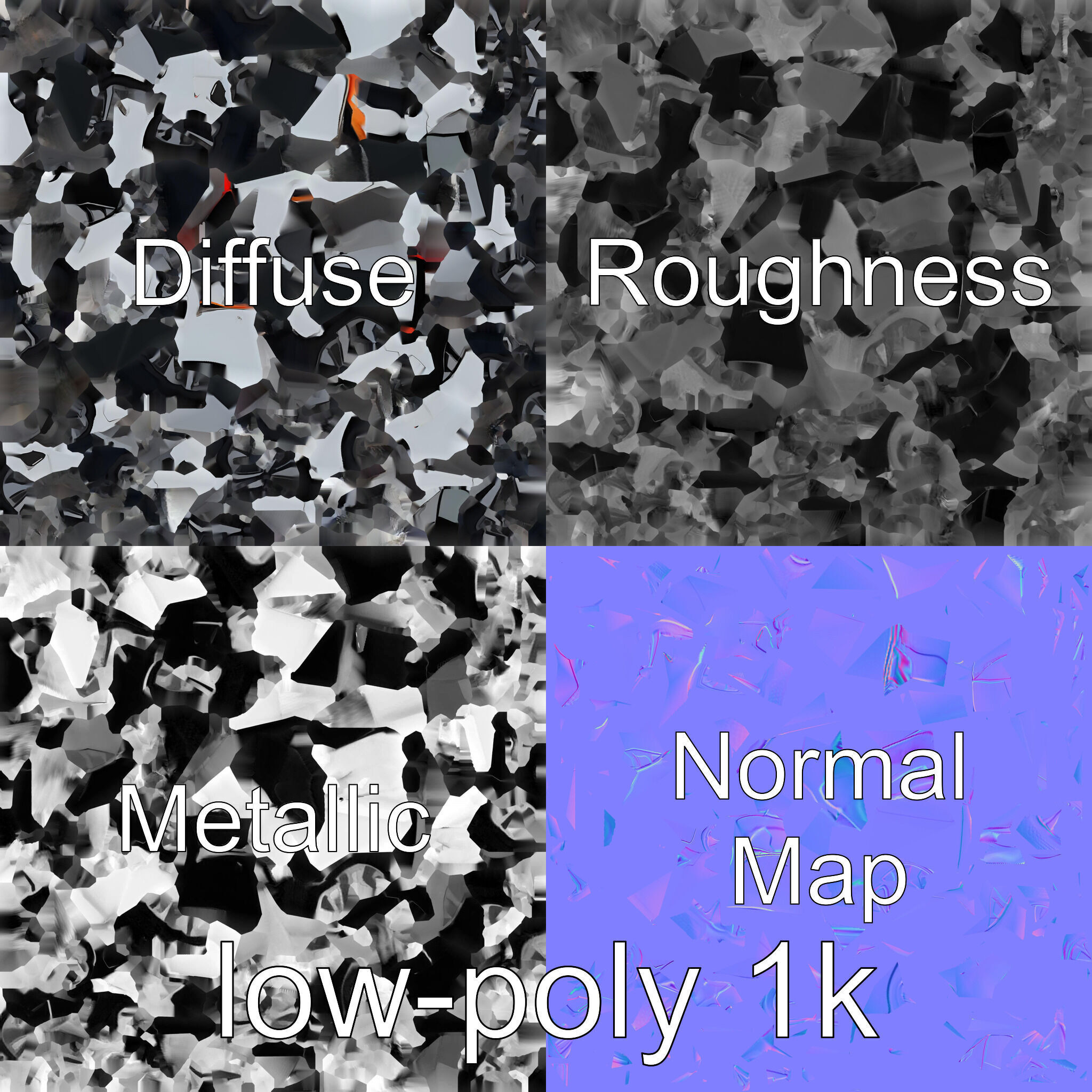 Futuristic Flying Car Taxi Concept Low-poly 3D model_1