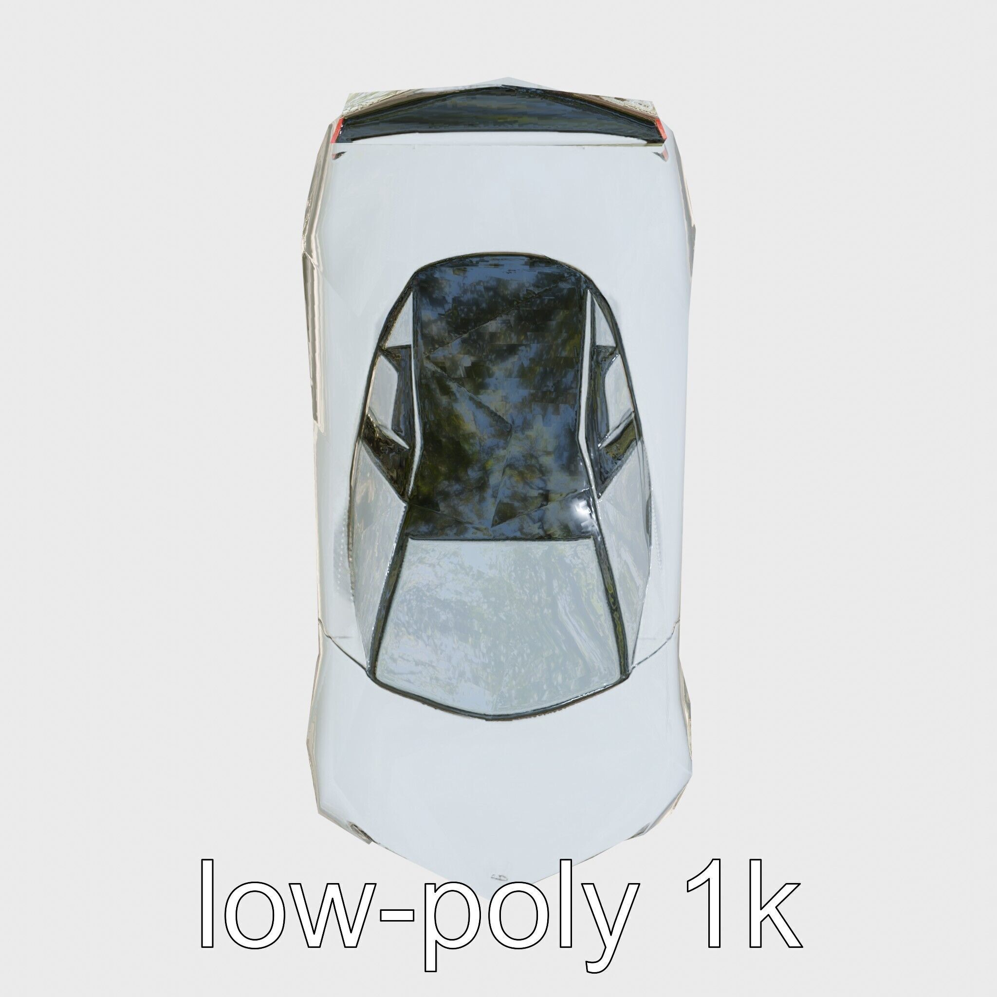 Futuristic Flying Car Taxi Concept Low-poly 3D model_26