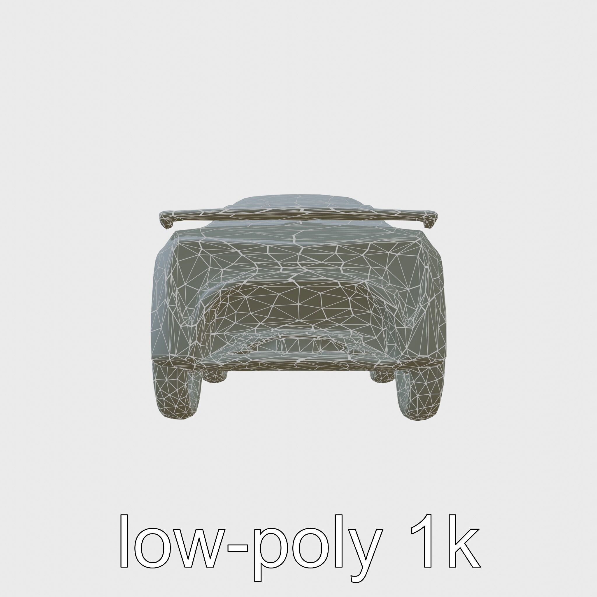 Futuristic Flying Car Taxi Concept Low-poly 3D model_6