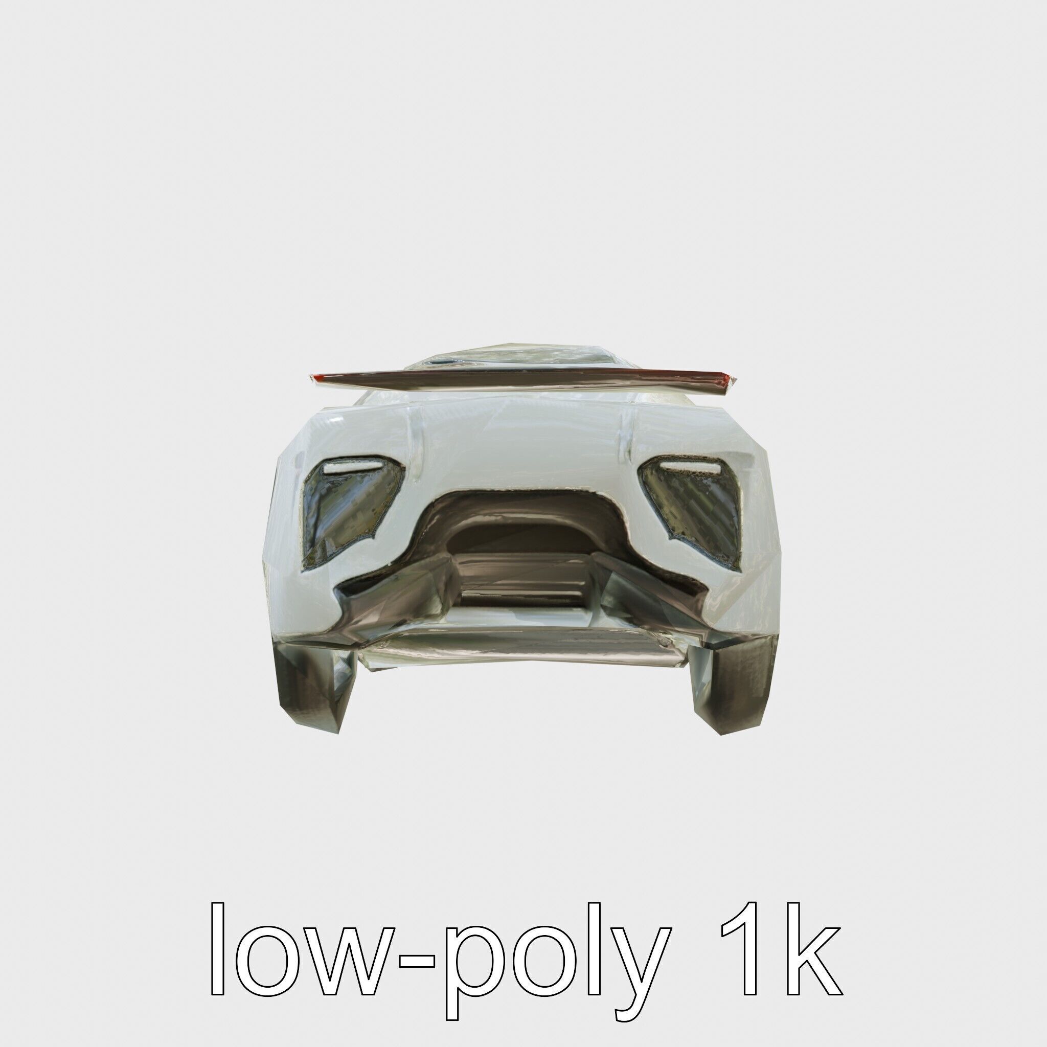 Futuristic Flying Car Taxi Concept Low-poly 3D model_4