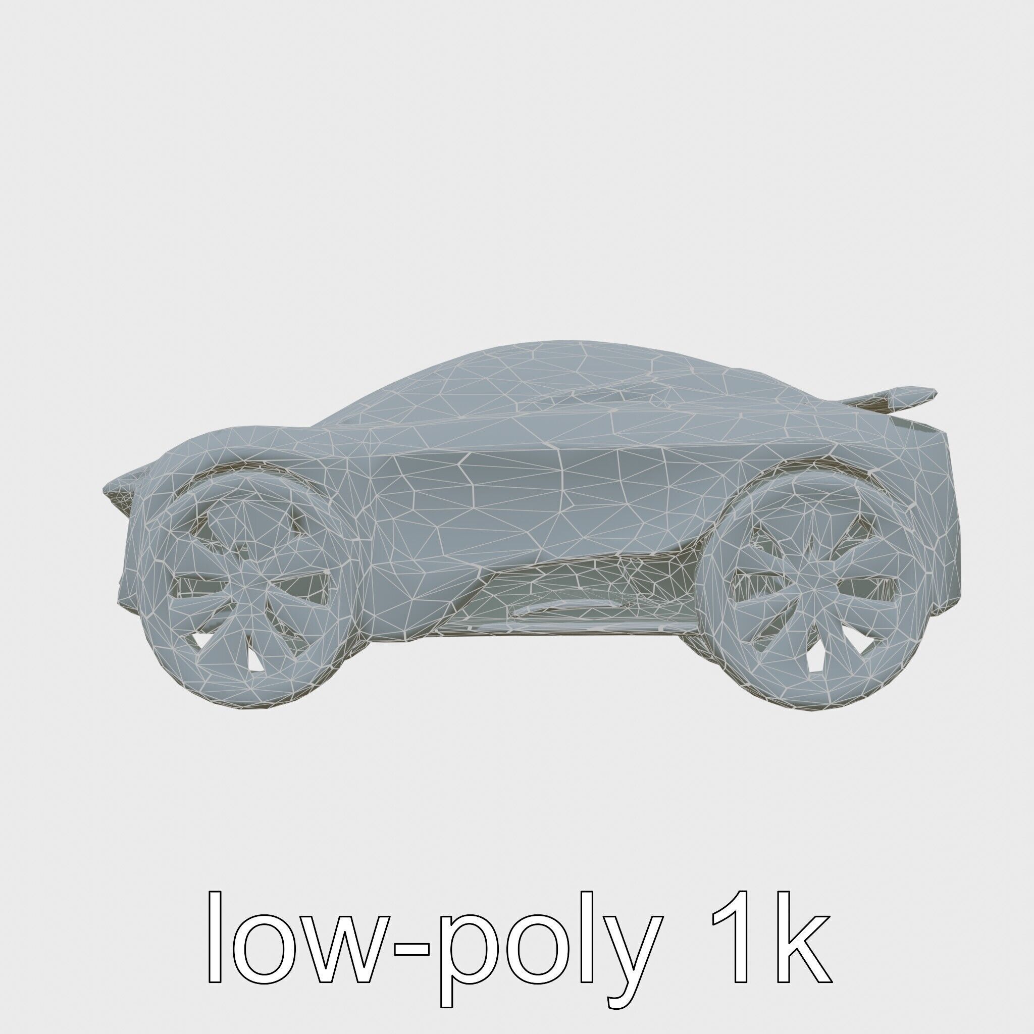 Futuristic Flying Car Taxi Concept Low-poly 3D model_21