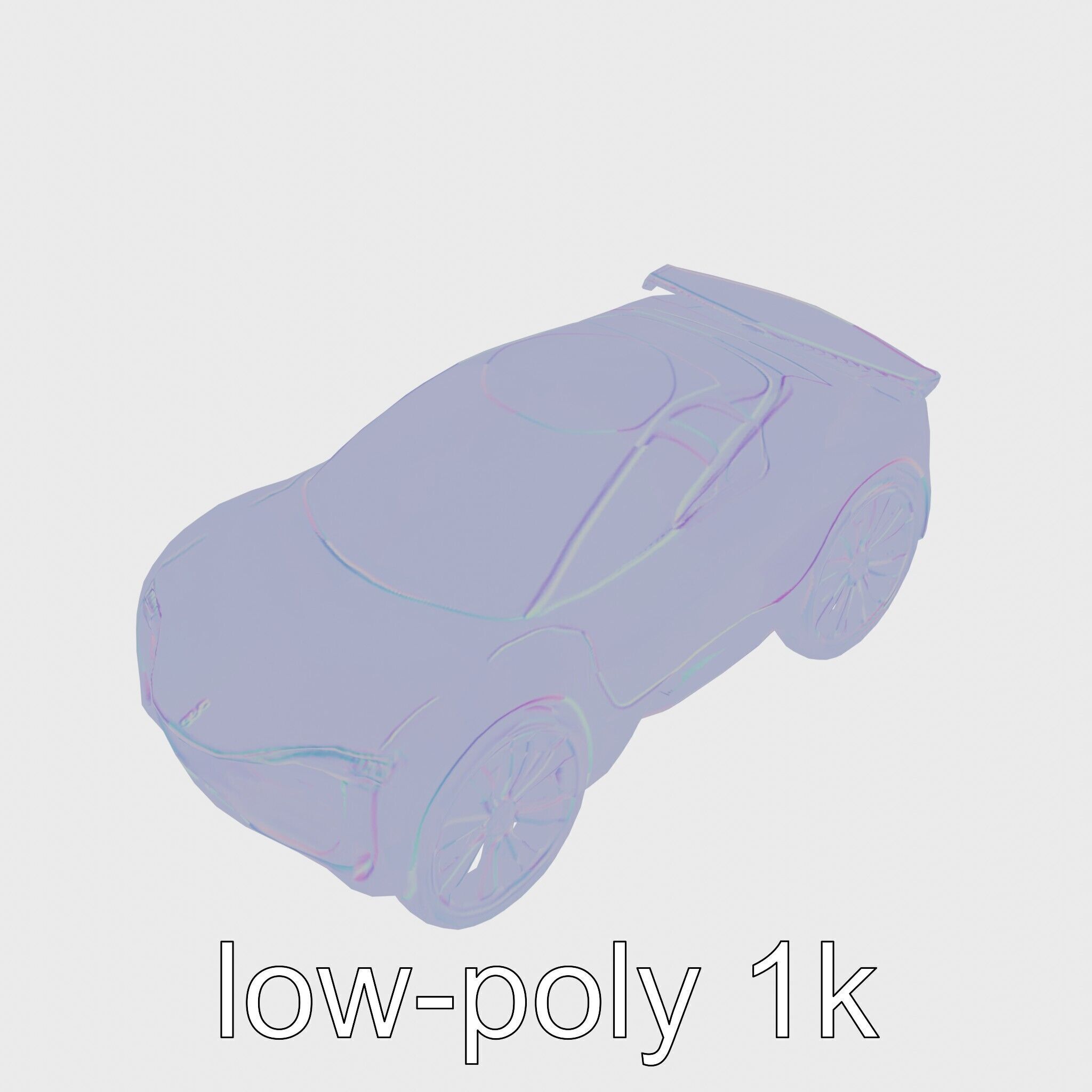 Futuristic Flying Car Taxi Concept Low-poly 3D model_16