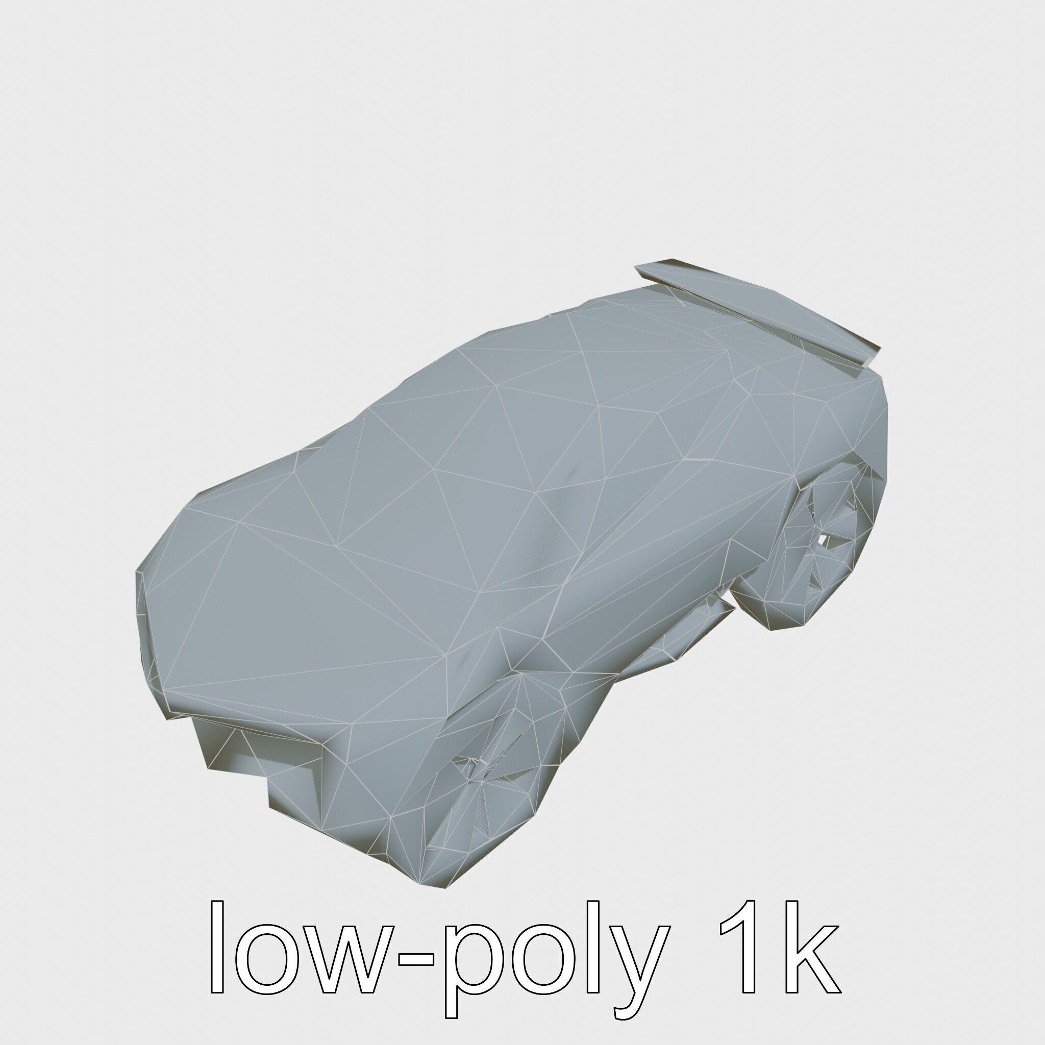 Futuristic Flying Car Taxi Concept Low-poly 3D model_12